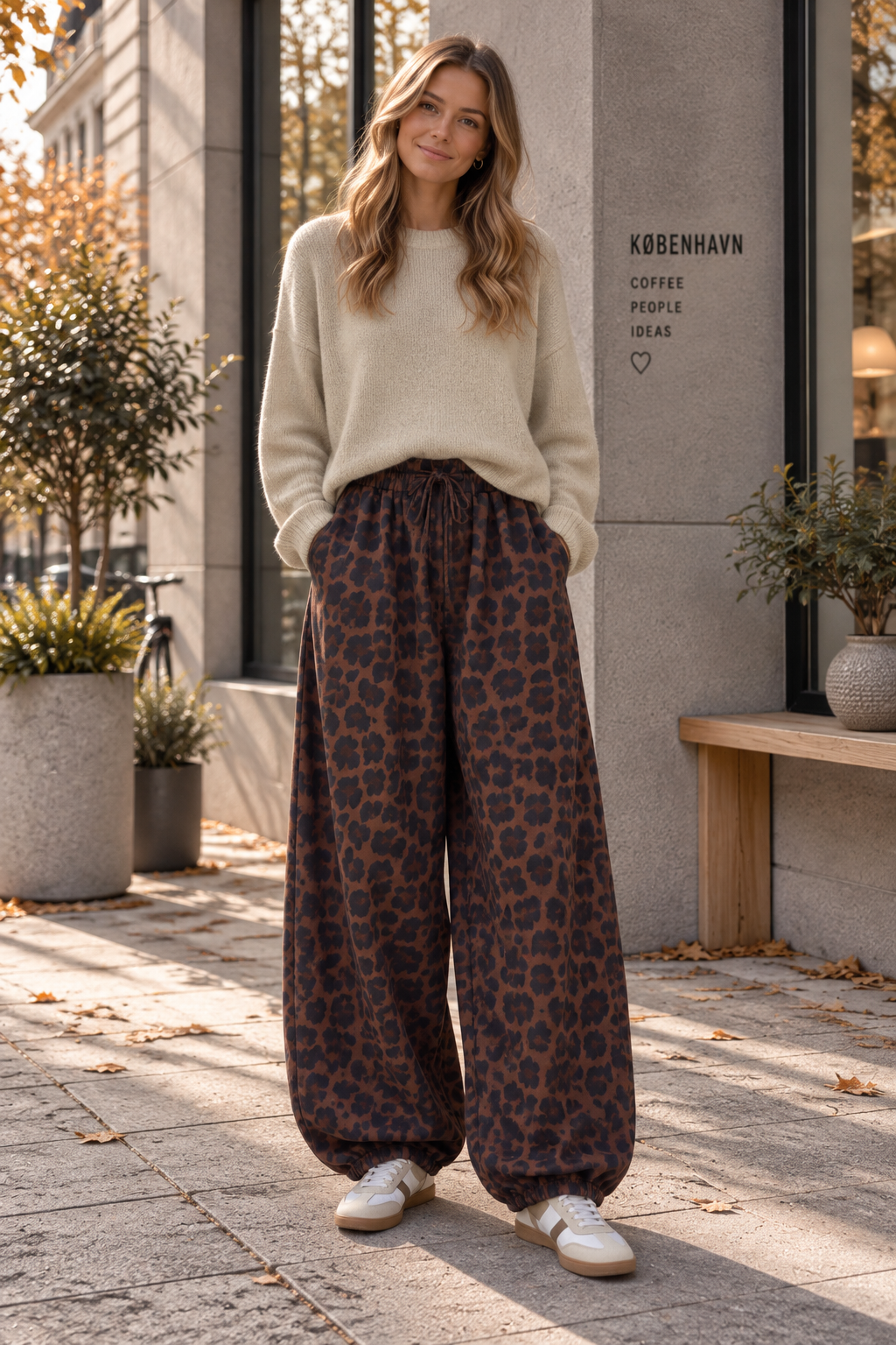Ballon-Jogpant lässige Basic Pants für jeden Tag I JP0140 I Made in Italy 34-42/44
