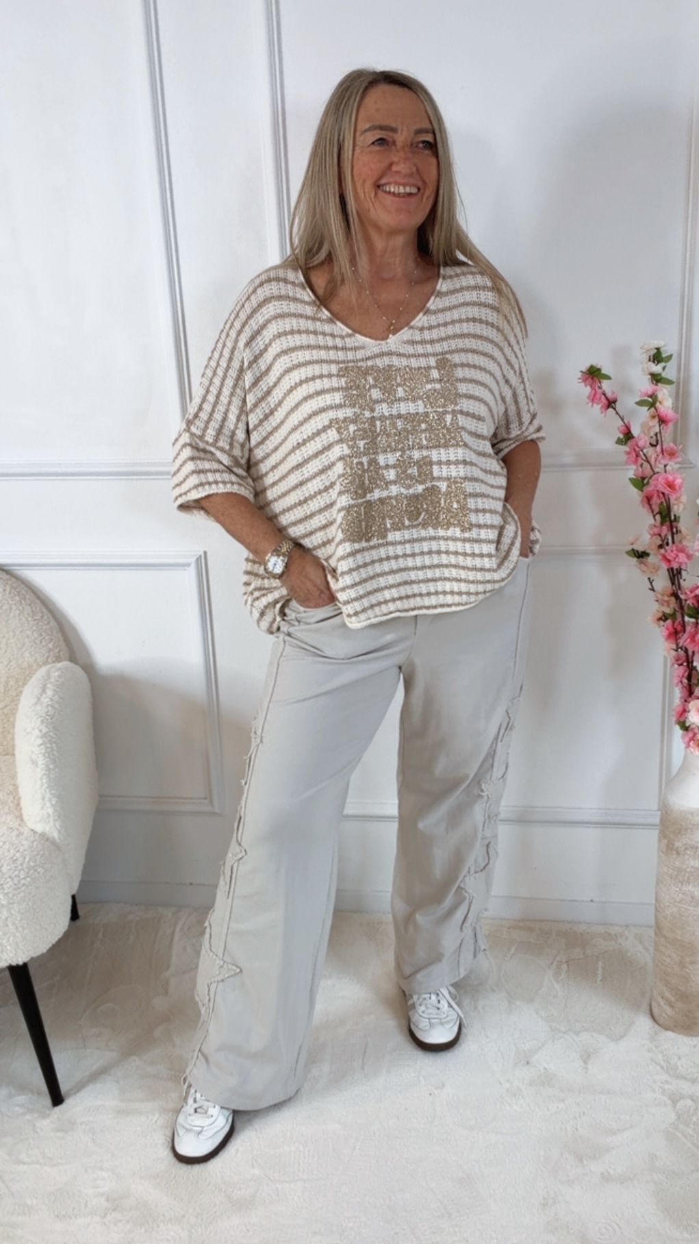 Pullover „Dolce Vita Stripes“ Made in Italy 34-42/44