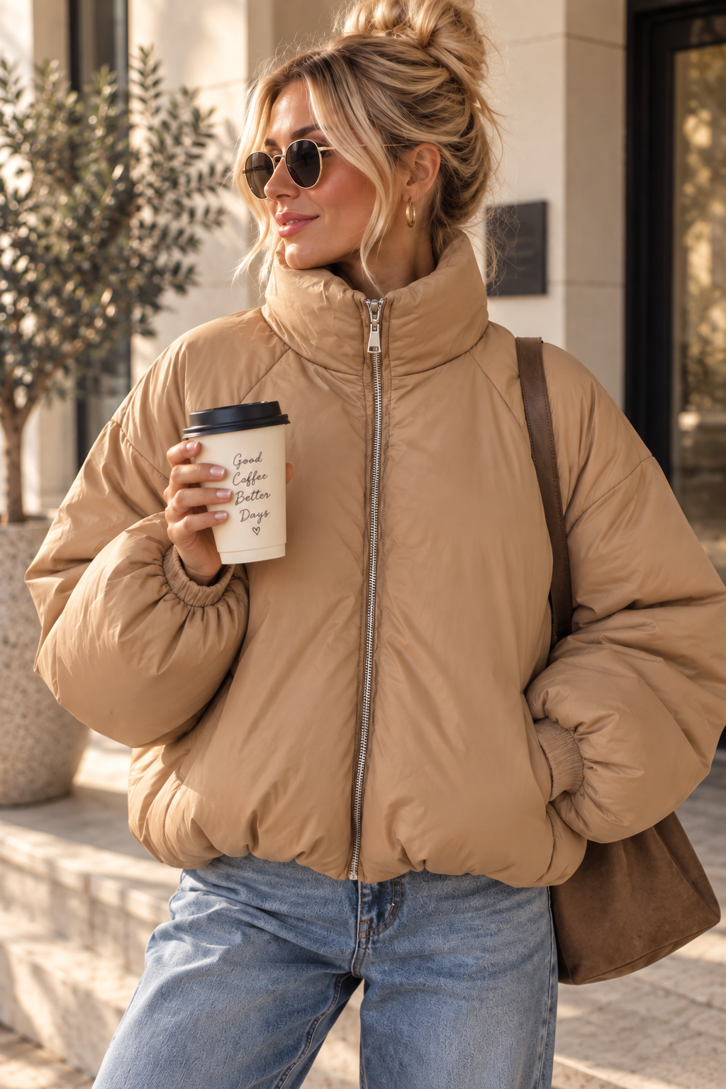 Jacke Puffy Monika – lässiger Allrounder für die Übergangszeit Made in Italy 34-42