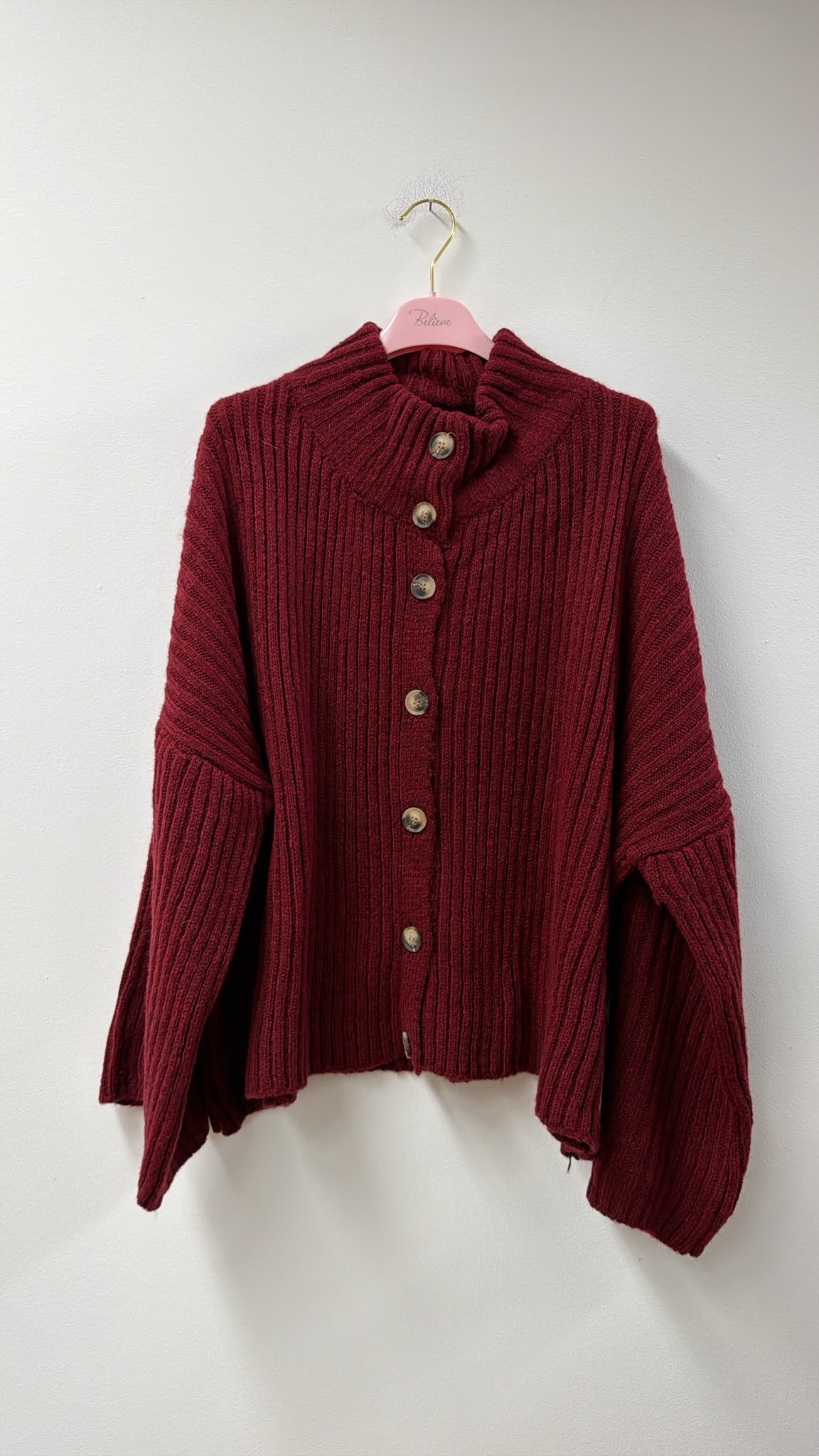 Cozy Strickjacke mit Knopfleiste I SJ0151 I 34-44 I Made in Italy