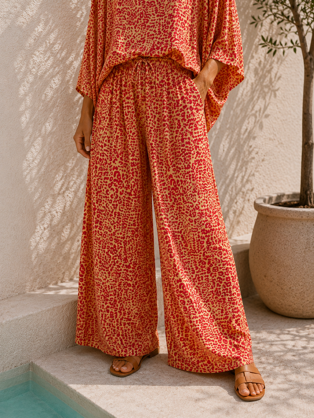 Marlene Leohose „Namibia“ ✨ Made in Italy • weich fließende Viskosehose • Größe 34–44