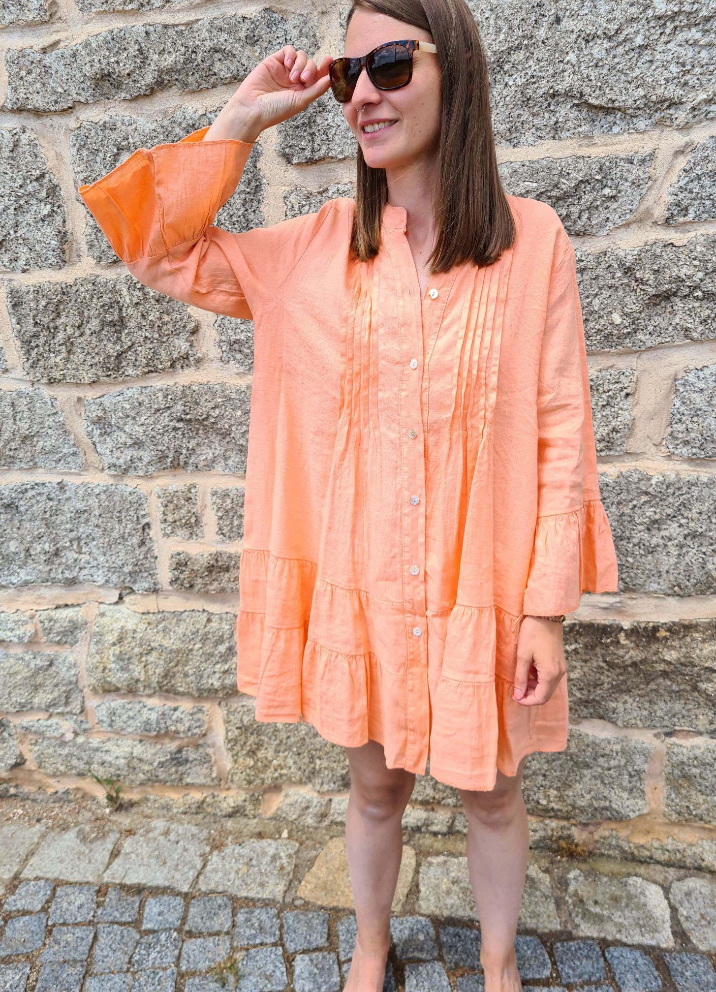 LINEN TUNIKA DRESS LIVA KORALLE 34-40 Made in Italy Leinen Kleid Leinenkleid Linendress LINEN TUNIKA DRESS LIVA KORALLE 34-40 Made in Italy Leinen Kleid Leinenkleid Linendress