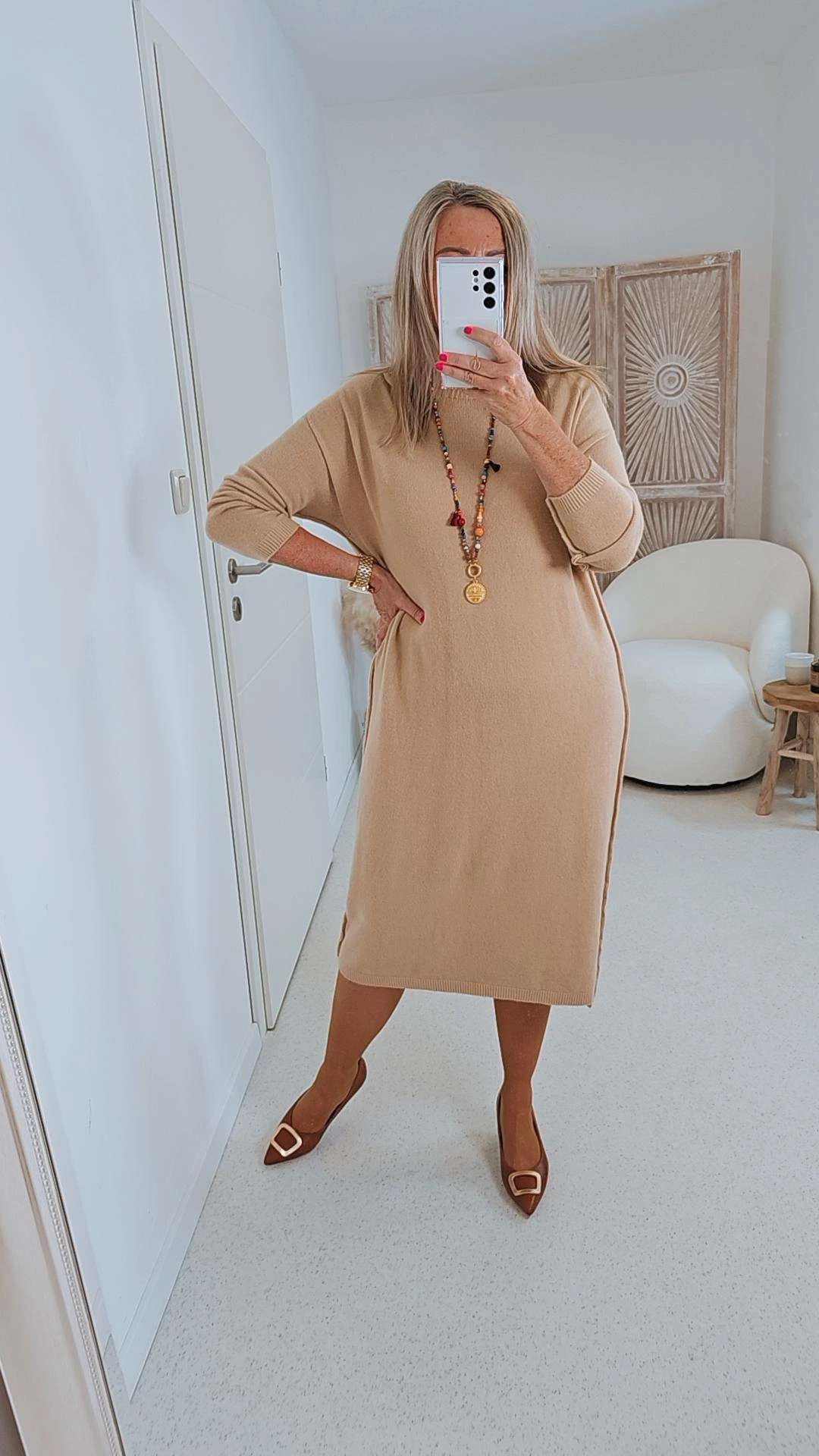 LONG KNIT DRESS RITA 34-42 Made in Italy Strick Kleid Long Pullover LONG KNIT DRESS RITA 34-42 Made in Italy Strick Kleid Long Pullover