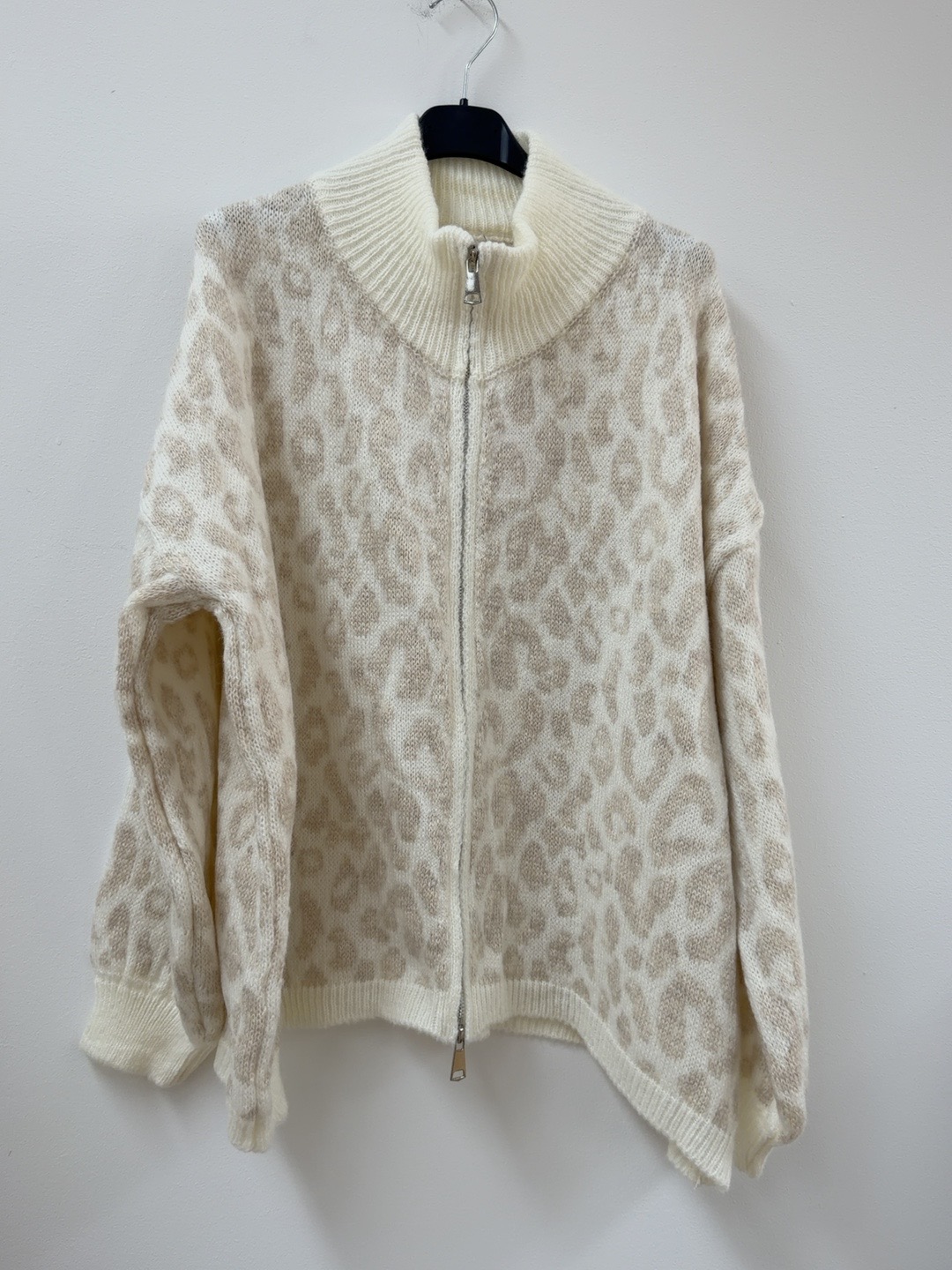 Cardigan-Leo mit Zwei-Wege-Reißverschluss I SJ0071 I Made in Italy 34-42/44 Strickjacke