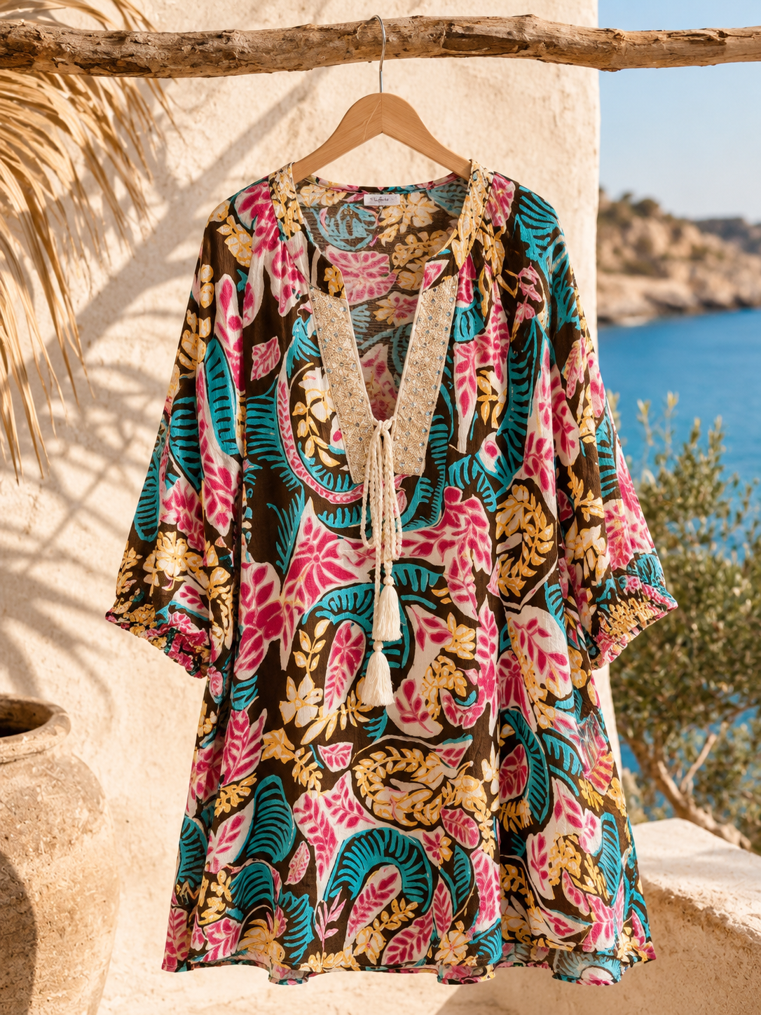 Boho Kleid „Marbella“ – Made in Italy Passt bis Gr. 44