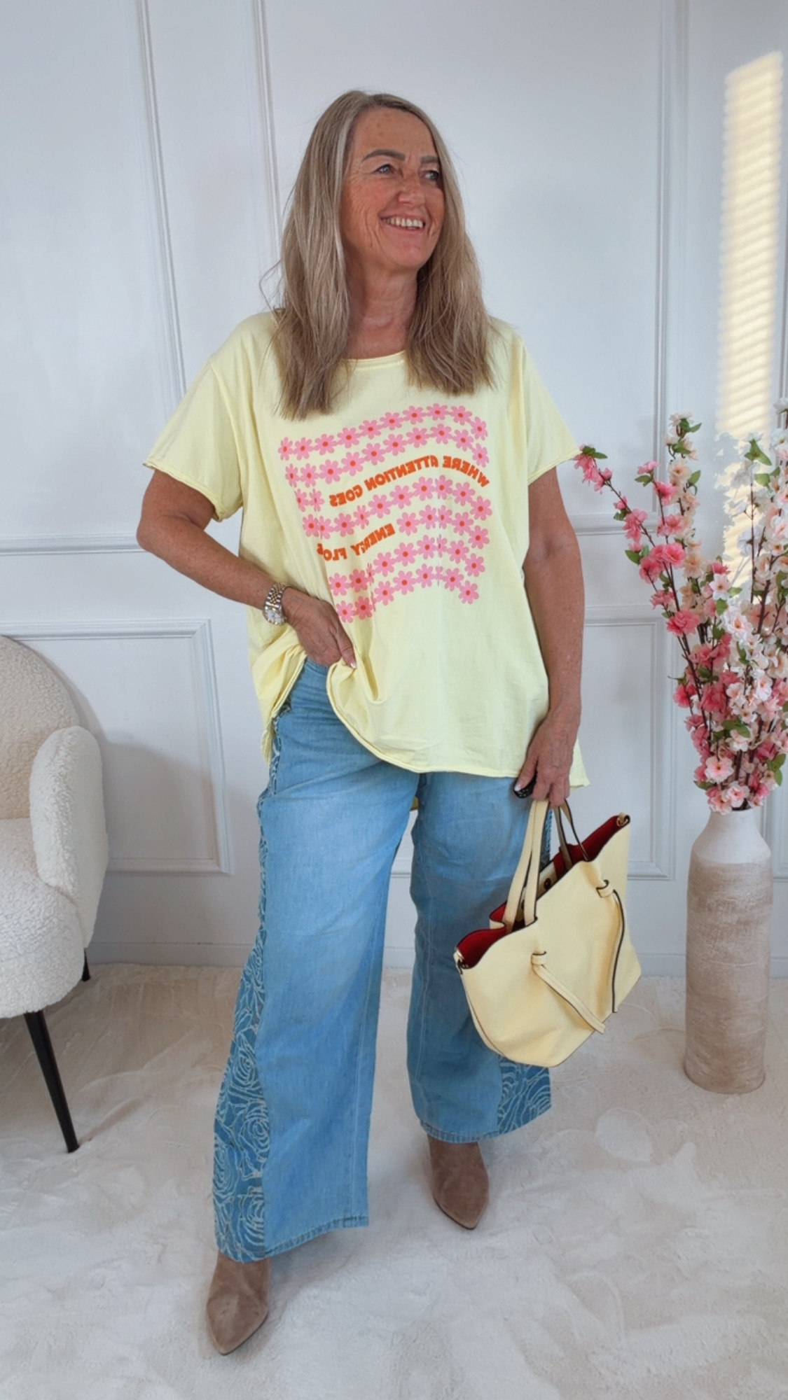 SHIRT PENELOPE VOKUHILA/FLOWERS Made in Italy 34 - 44