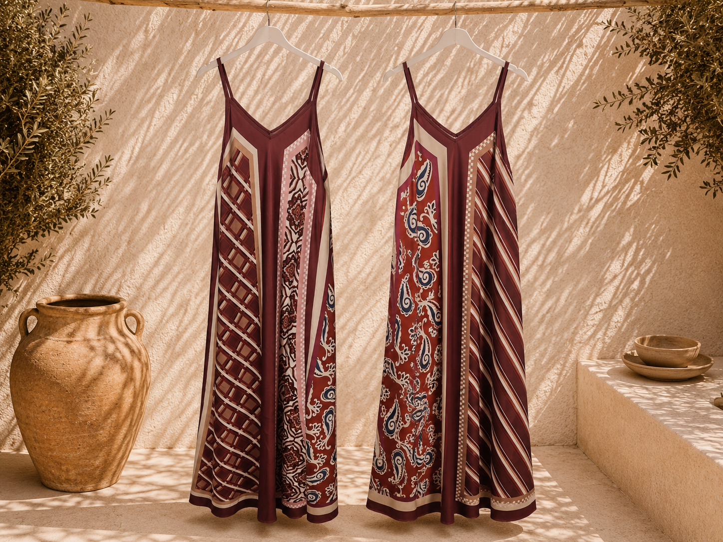 Maxikleid Cordelia Seide mit raffiniertem Wendedesign Made in Italy 34-40/42