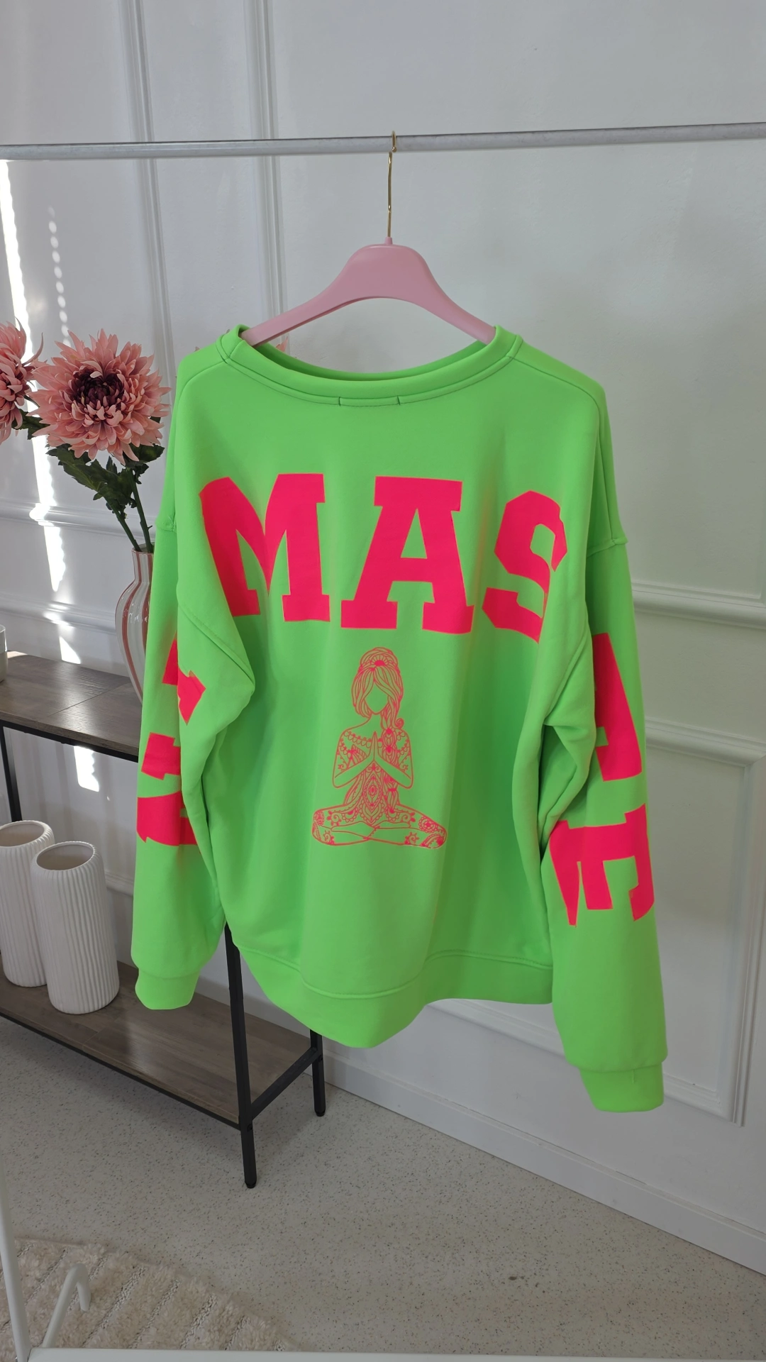 OVERSIZE SWEATER NAMASTE ALL DAMN DAY Made in Italy 34-40/42