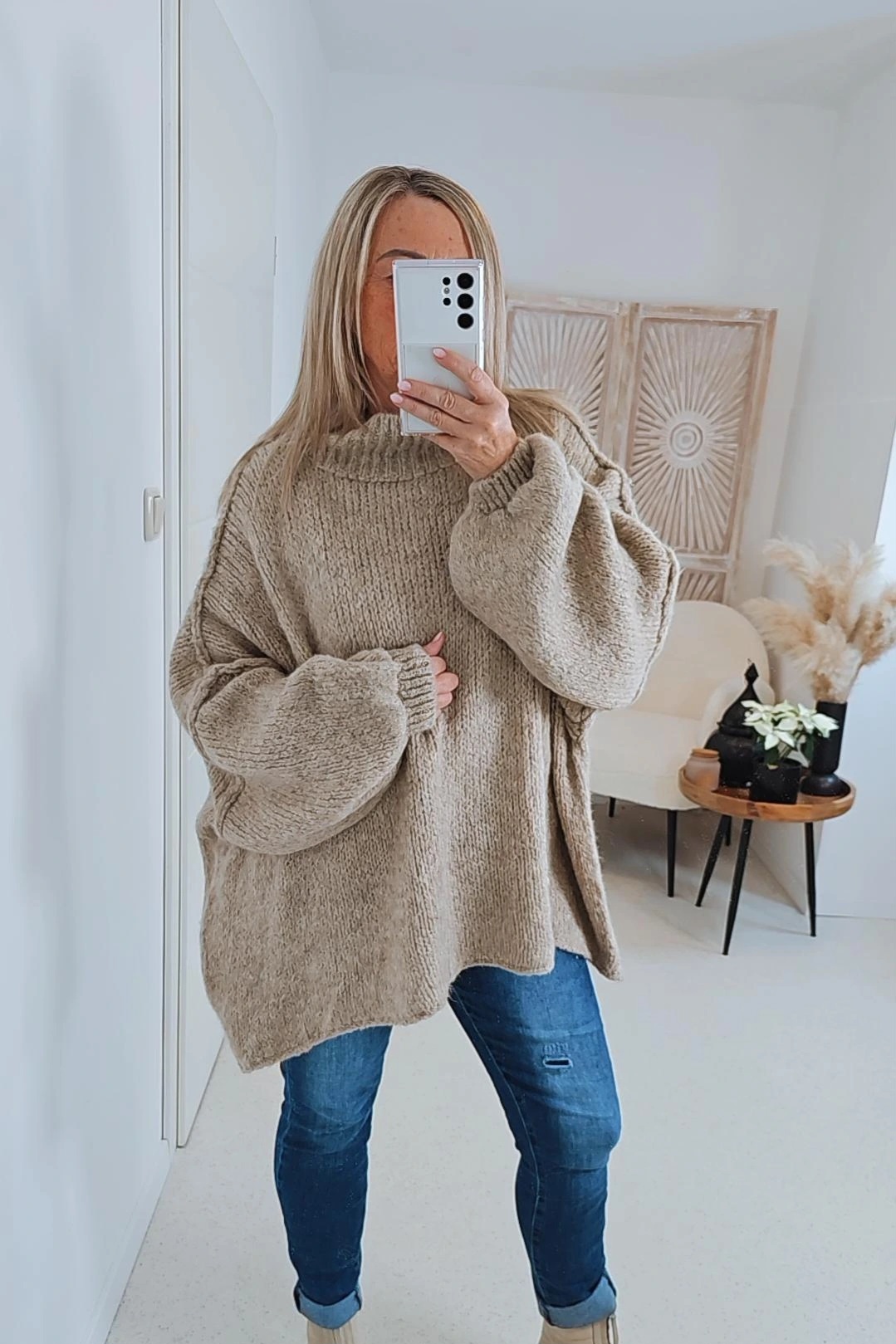 COZY KNIT SWEATER SCARLETT Made in Italy 34-48 OVERSIZE Pullover 