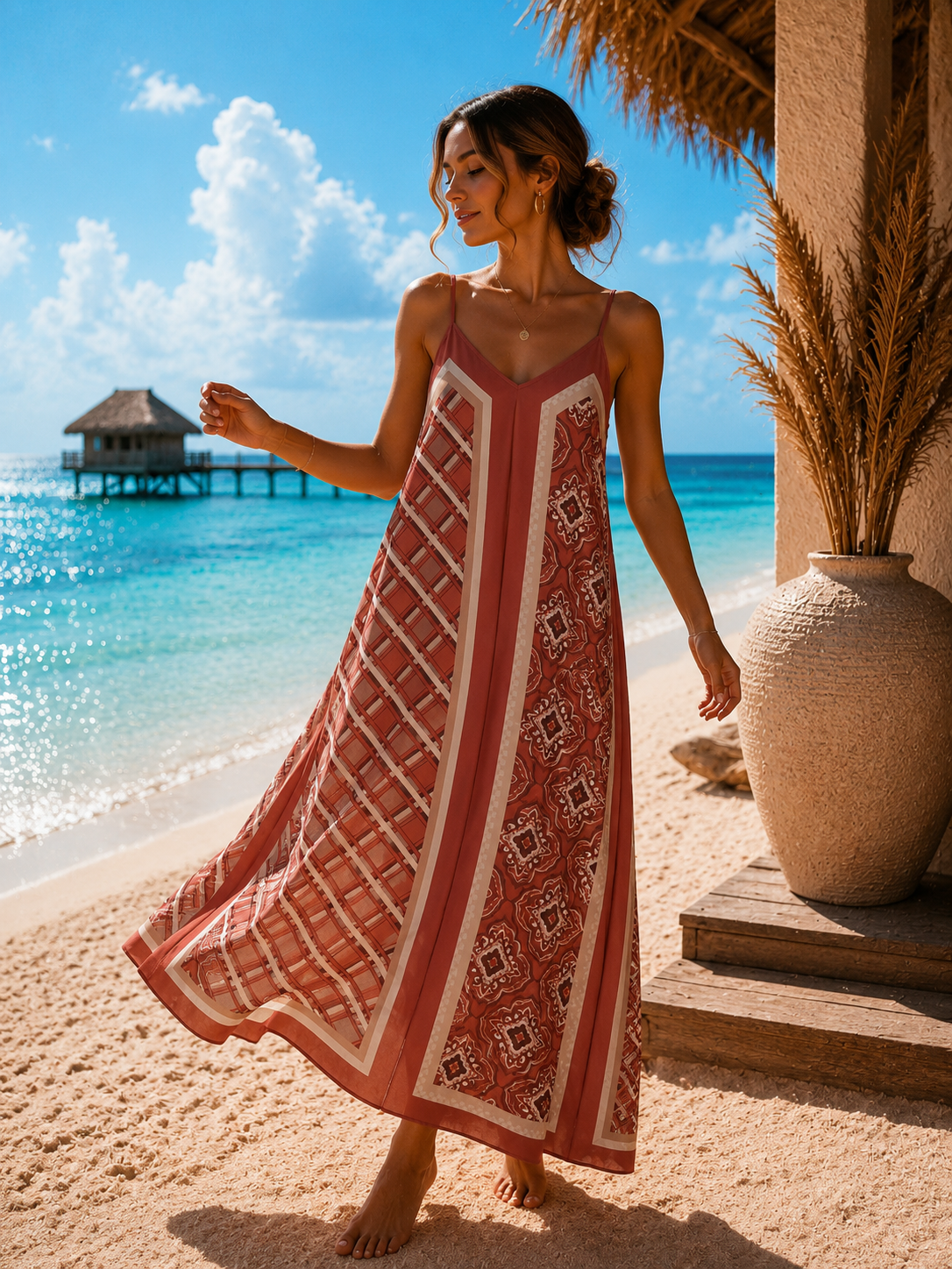 Maxikleid Cordelia Seide mit raffiniertem Wendedesign Made in Italy 34-40/42