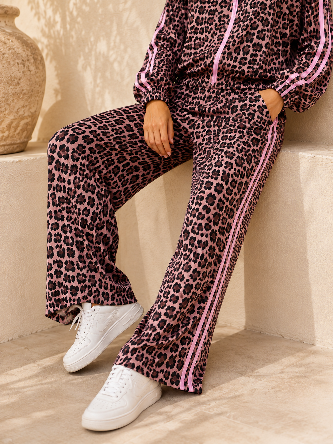 Set Ayla Leo Sweatshirt und Sweathose Made in Italy 34-44 Jogginganzug