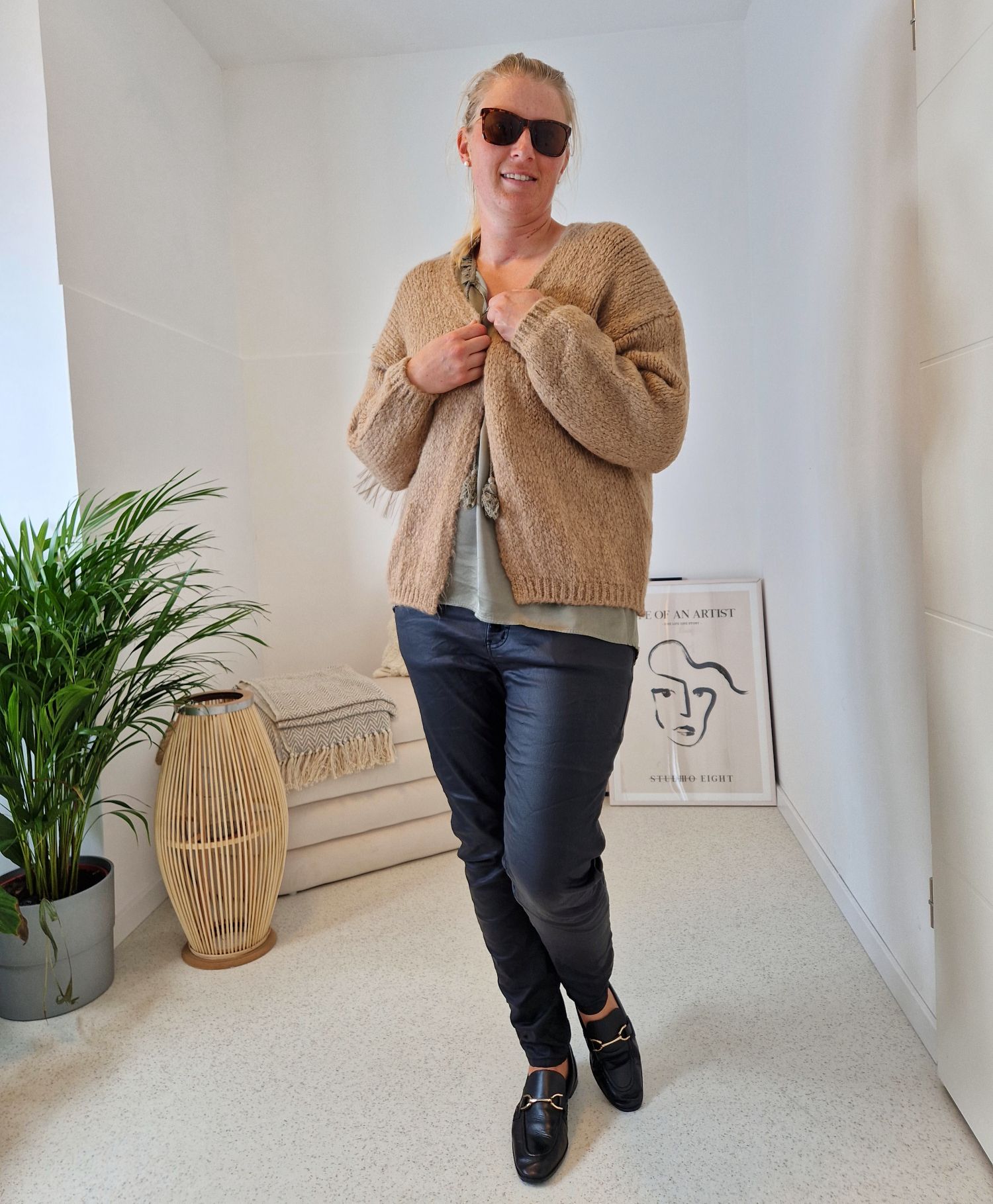 KNIT CARDIGAN MILLY CAMEL 34-42 Made in Italy kurze Strickjacke KNIT CARDIGAN MILLY CAMEL 34-42 Made in Italy kurze Strickjacke