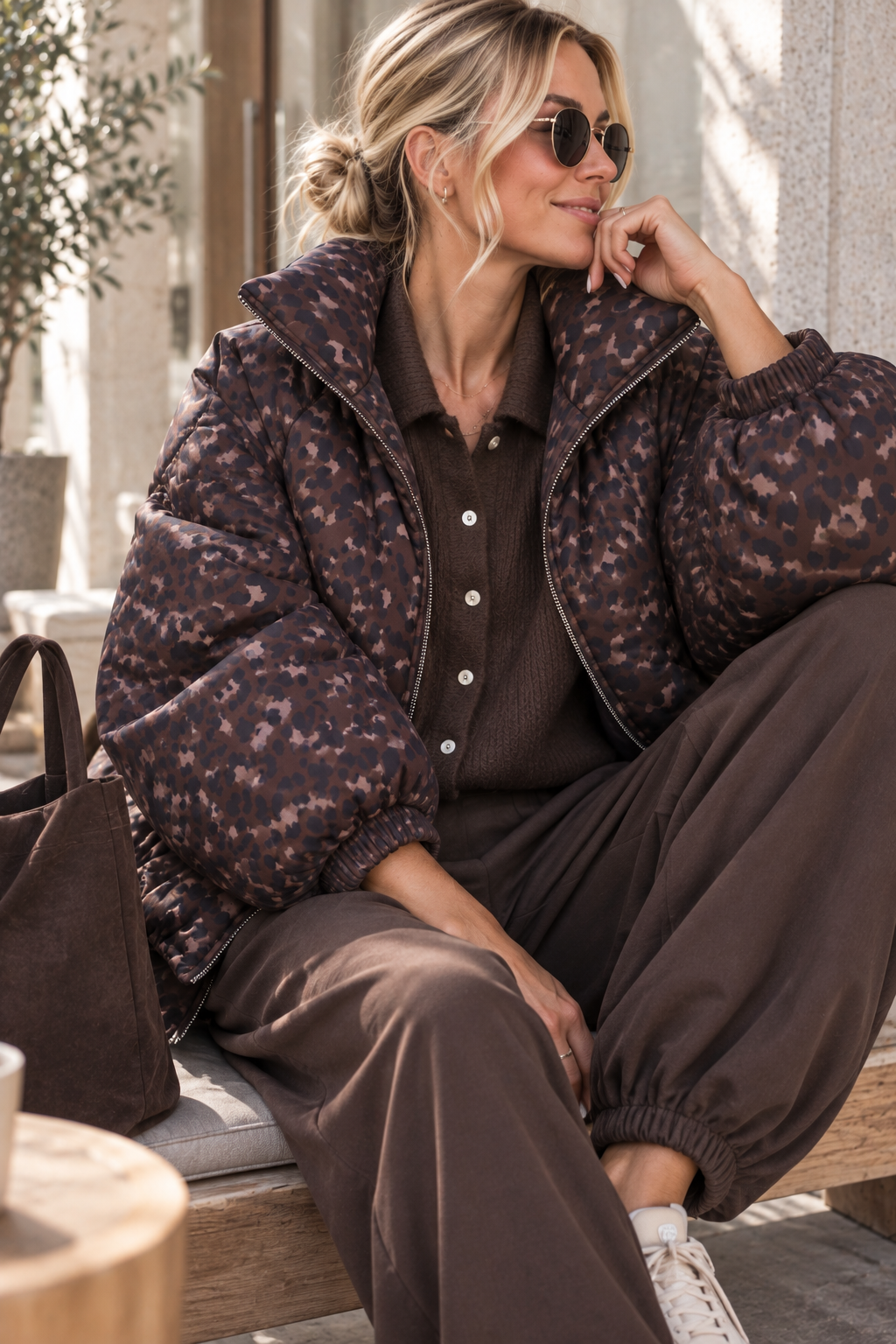 Jacke Puffy Monika LEO – lässiger Allrounder für die Übergangszeit Made in Italy 34-42