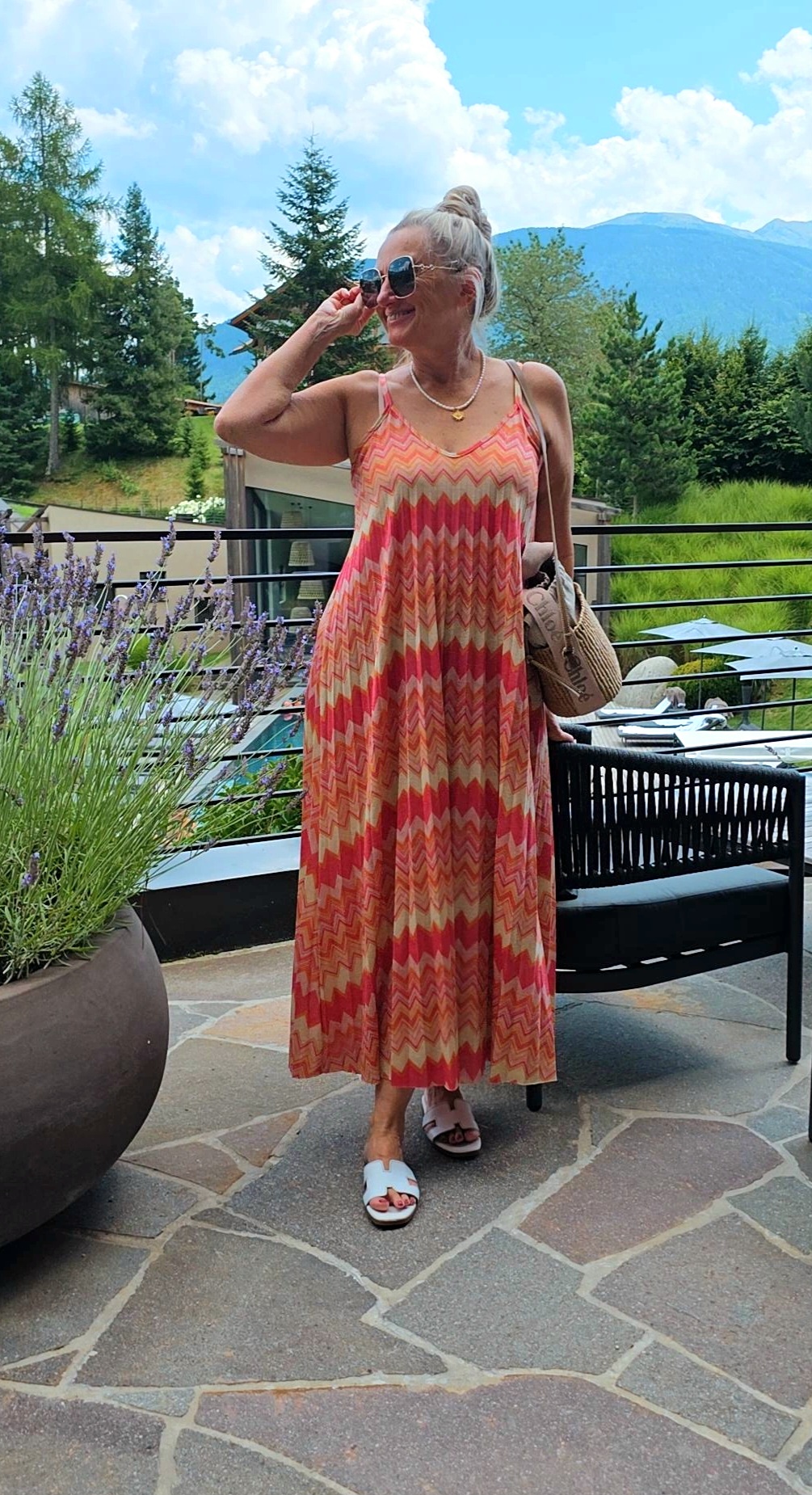 MAXI DRESS SAVINA GLAM SHINY Plissee  Made in Italy 34-42