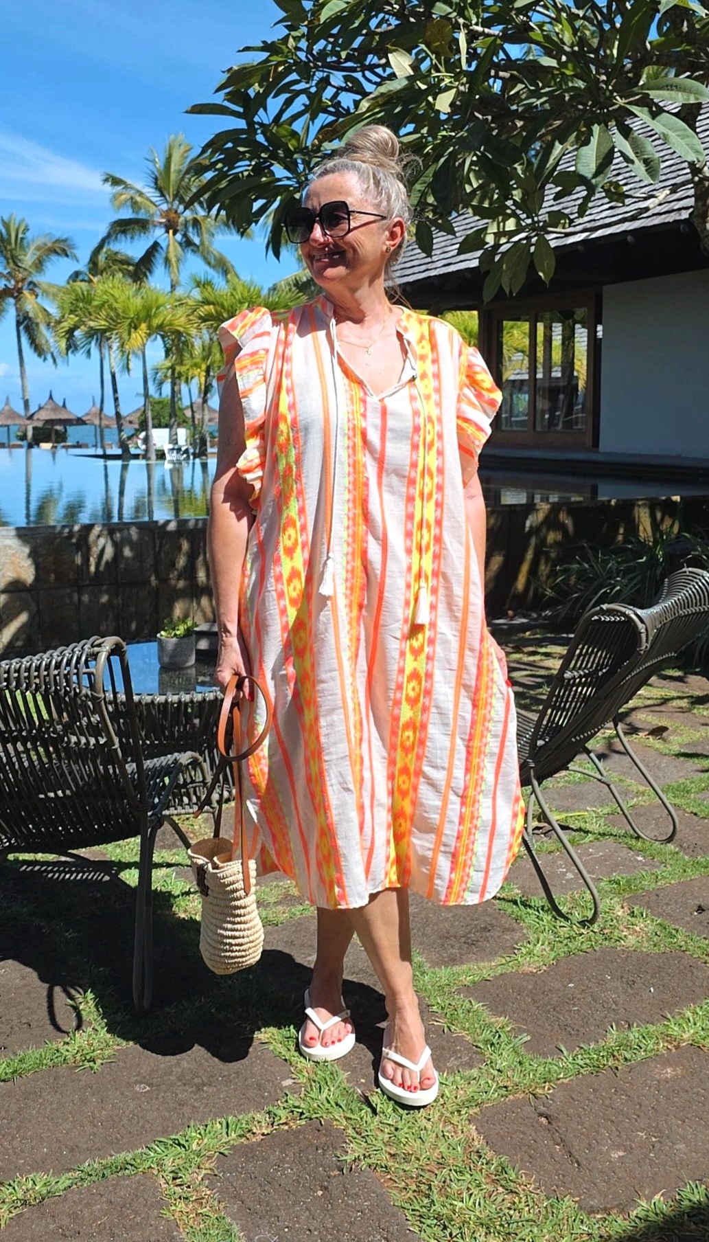 SOMMERKLEID PAMELA BOHO-STYLE MADE IN ITALY 34 - 42 Kurzarm