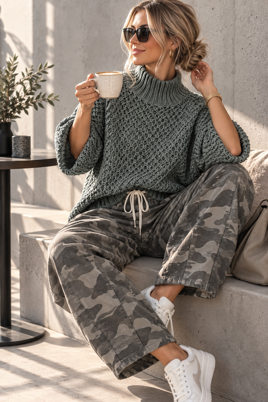 Strickpullover mit Stehkragen I SP0153 I 34-40/42 I Made in Italy