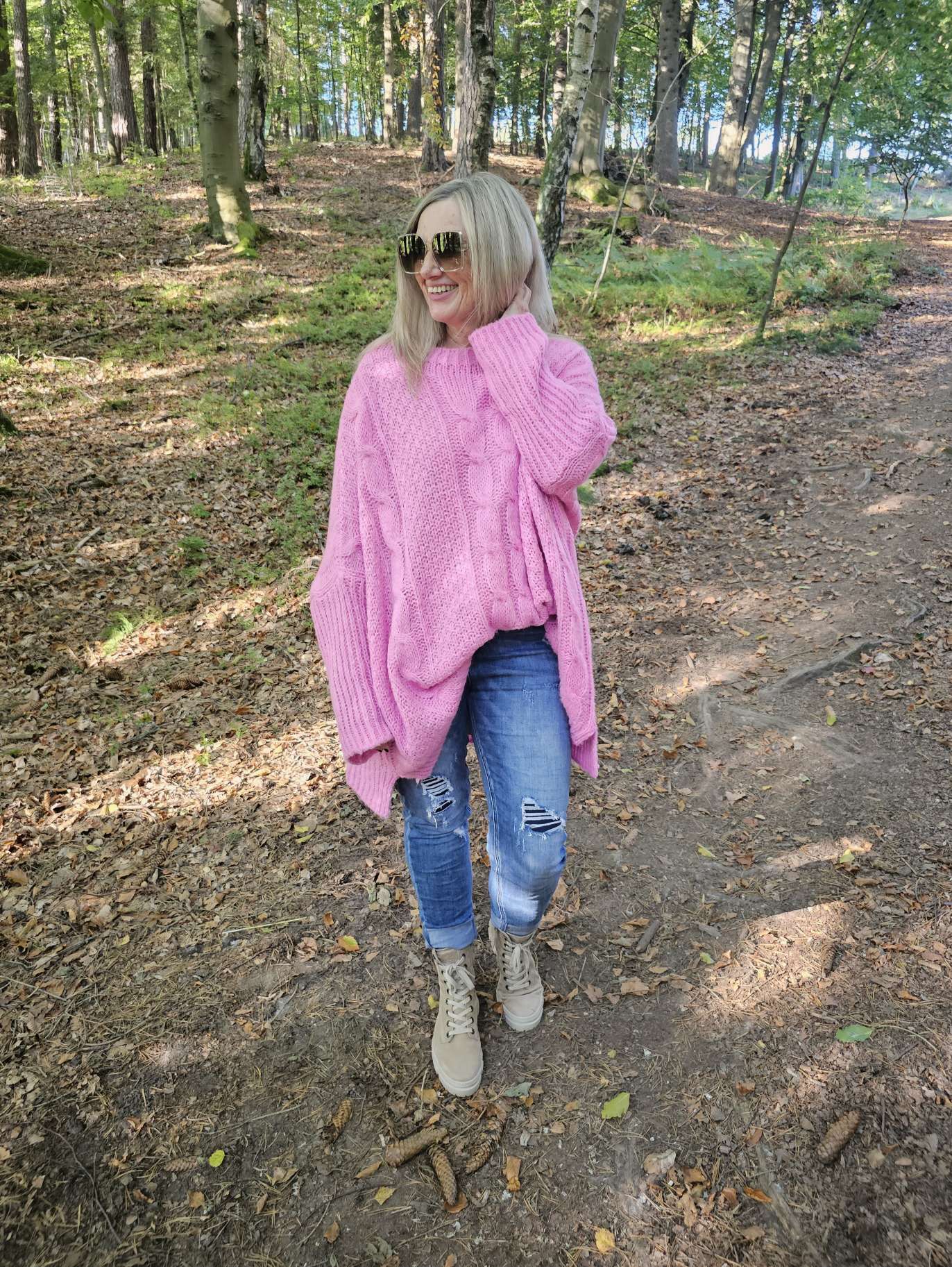 STRICKPULLOVER ZOPFMUSTER TARA Oversize Pullover Made in Italy 36 - 48/50 STRICKPULLOVER ZOPFMUSTER TARA Oversize Pullover Made in Italy 36 - 48/50