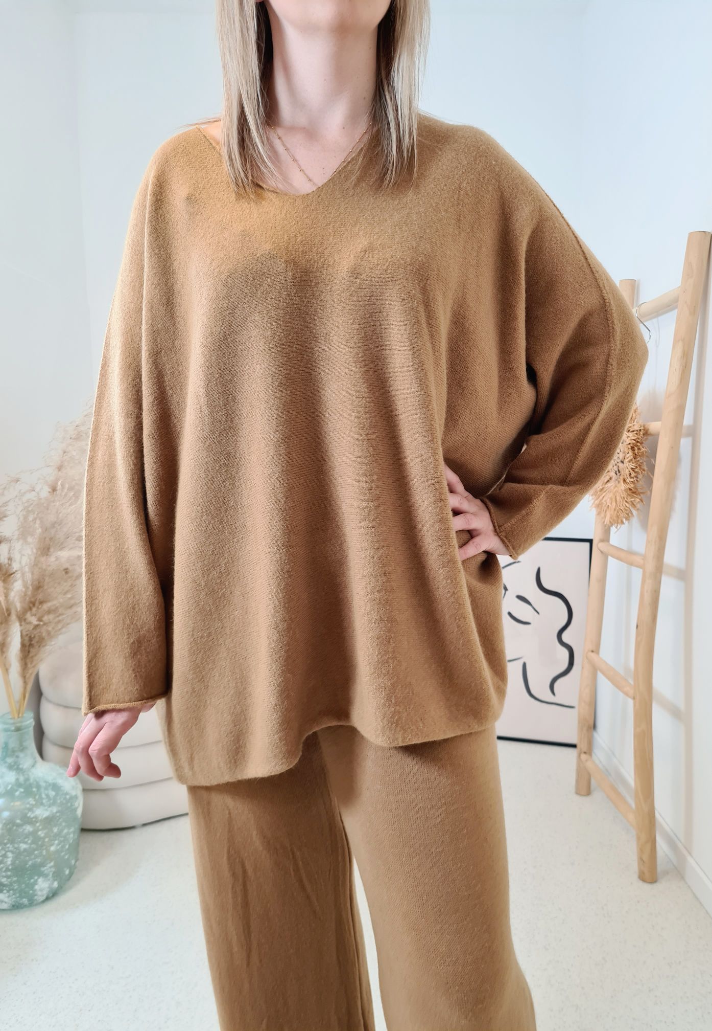 Edler BASIC ANZUG FLORA CAMEL SET Freizeitanzug Jogginganzug Loungewear Hausanzug Homewear 34-42 Edler BASIC ANZUG FLORA CAMEL SET Freizeitanzug Jogginganzug Loungewear Hausanzug Homewear 34-42