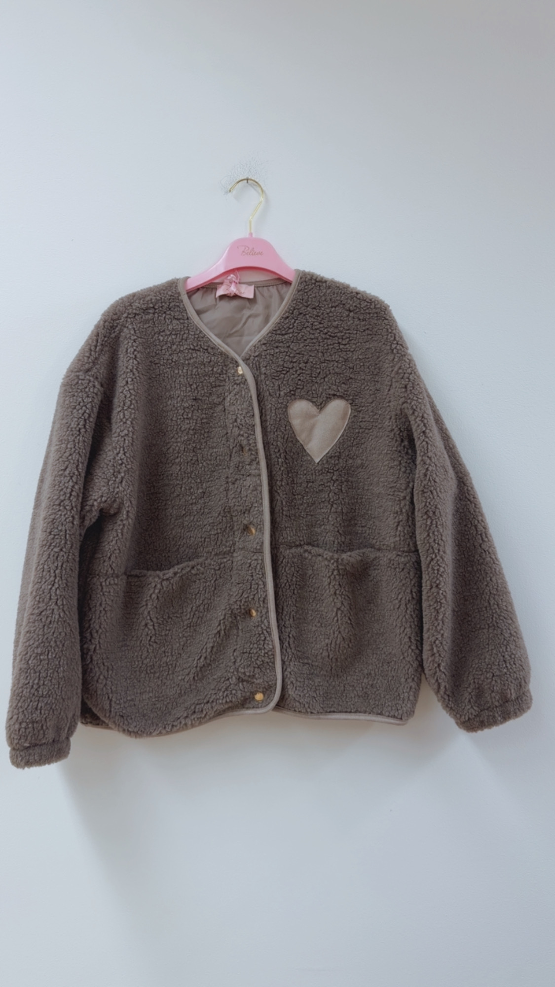 Teddyjacke mit Herz – TJ0122 | Made in Italy | passt bis gute Gr. 42