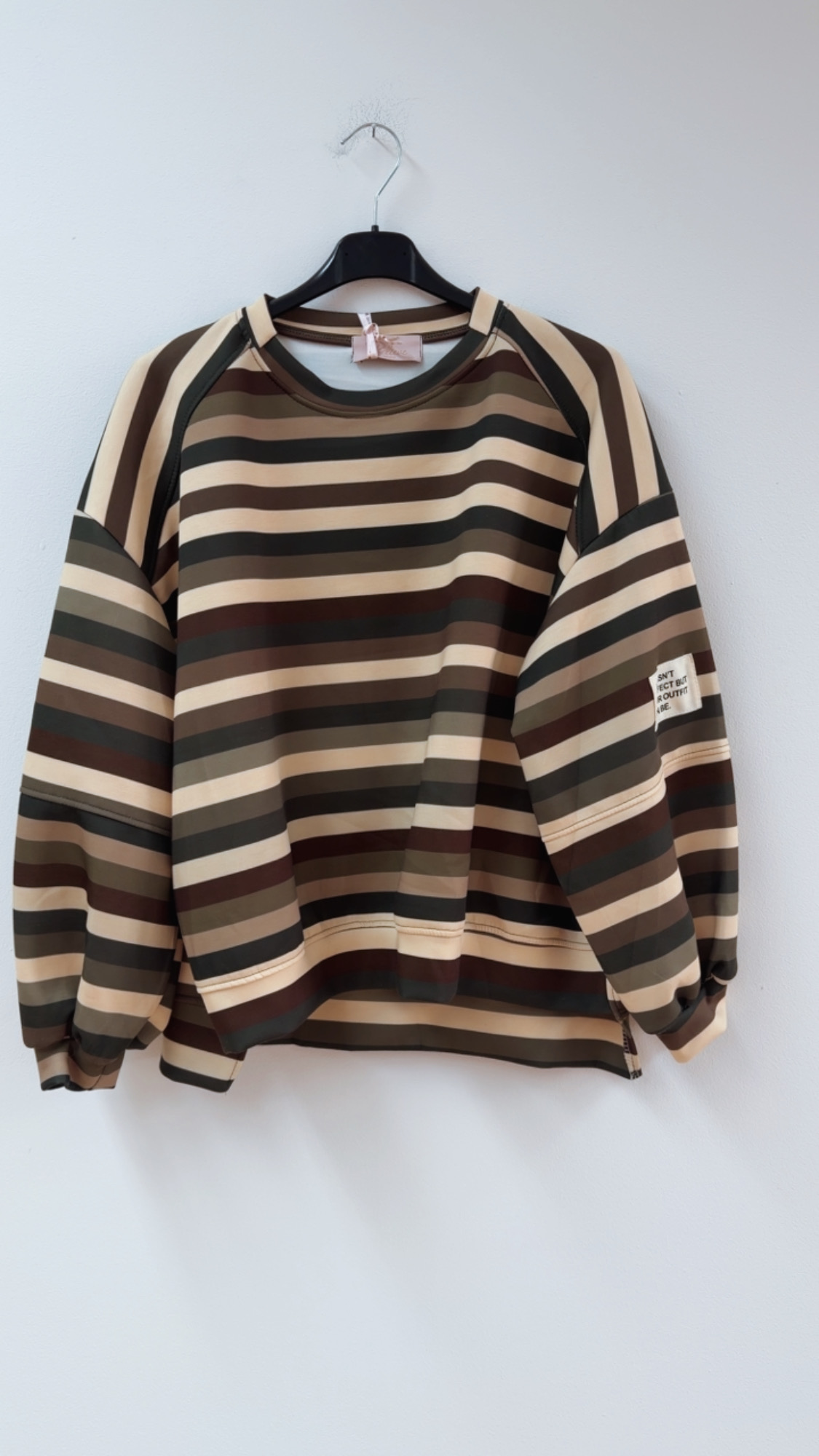 Sweatshirt „Ottavia“ – Streifen-Look | Made in Italy | passend bis ca. Gr. 42/44