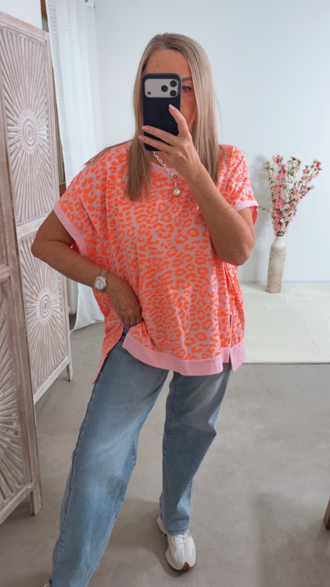 ✨ Vokuhila Leo-Shirt „Bodo“ ✨Made in Italy Neon 34 - 44