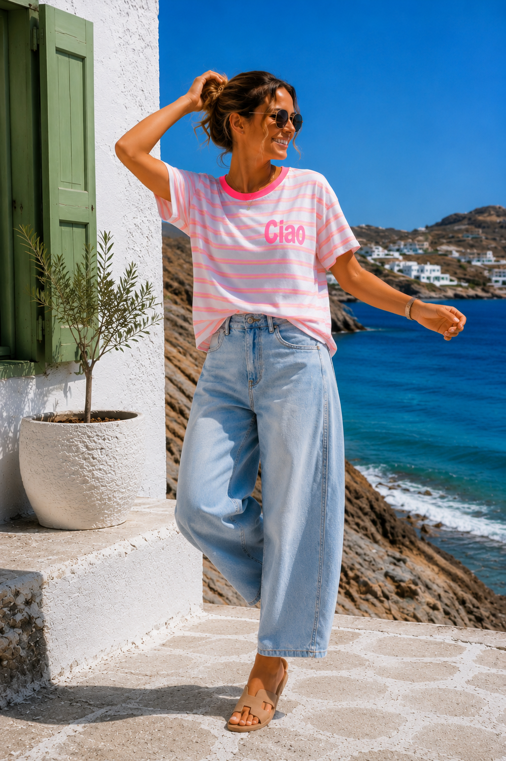 T-Shirt Stripes Ciao Nisida Made in Italy 34-40/42