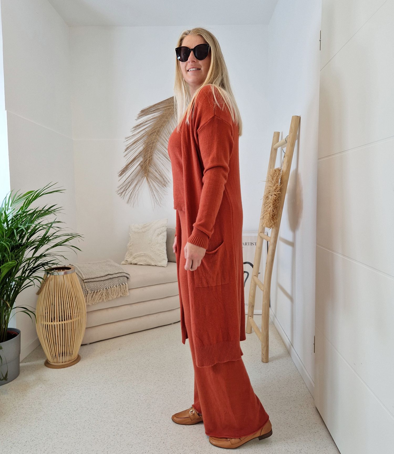 3-TEILIGES STRICK SET BEATRICE ROST 36-40 Made in Italy Hose Pullunder Mantel Cardigan 3-TEILIGES STRICK SET BEATRICE ROST 36-40 Made in Italy Hose Pullunder Mantel Cardigan