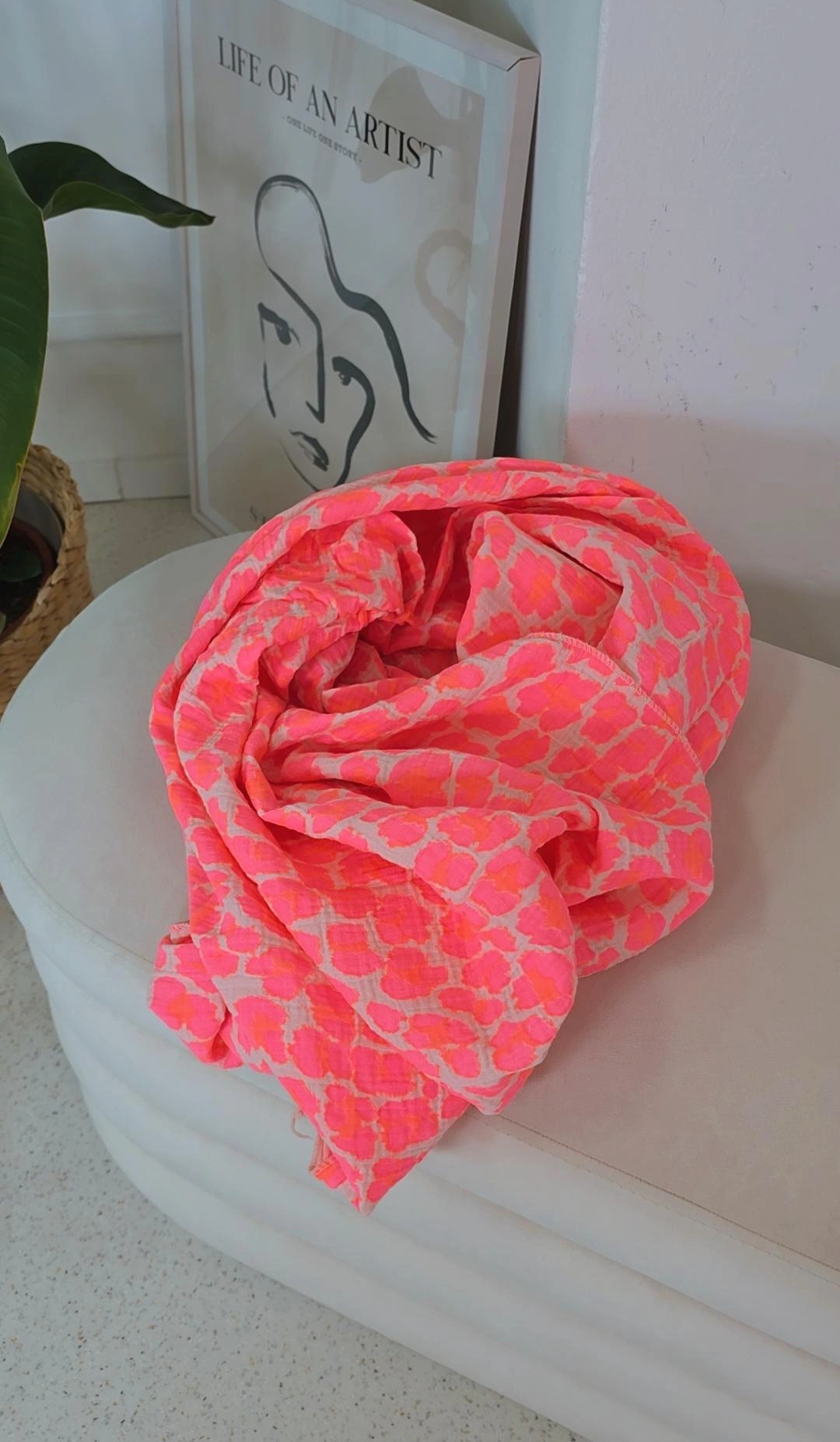 MUSSELIN SCHAL SCARF BARBARA LEO  Pareo Made in Italy