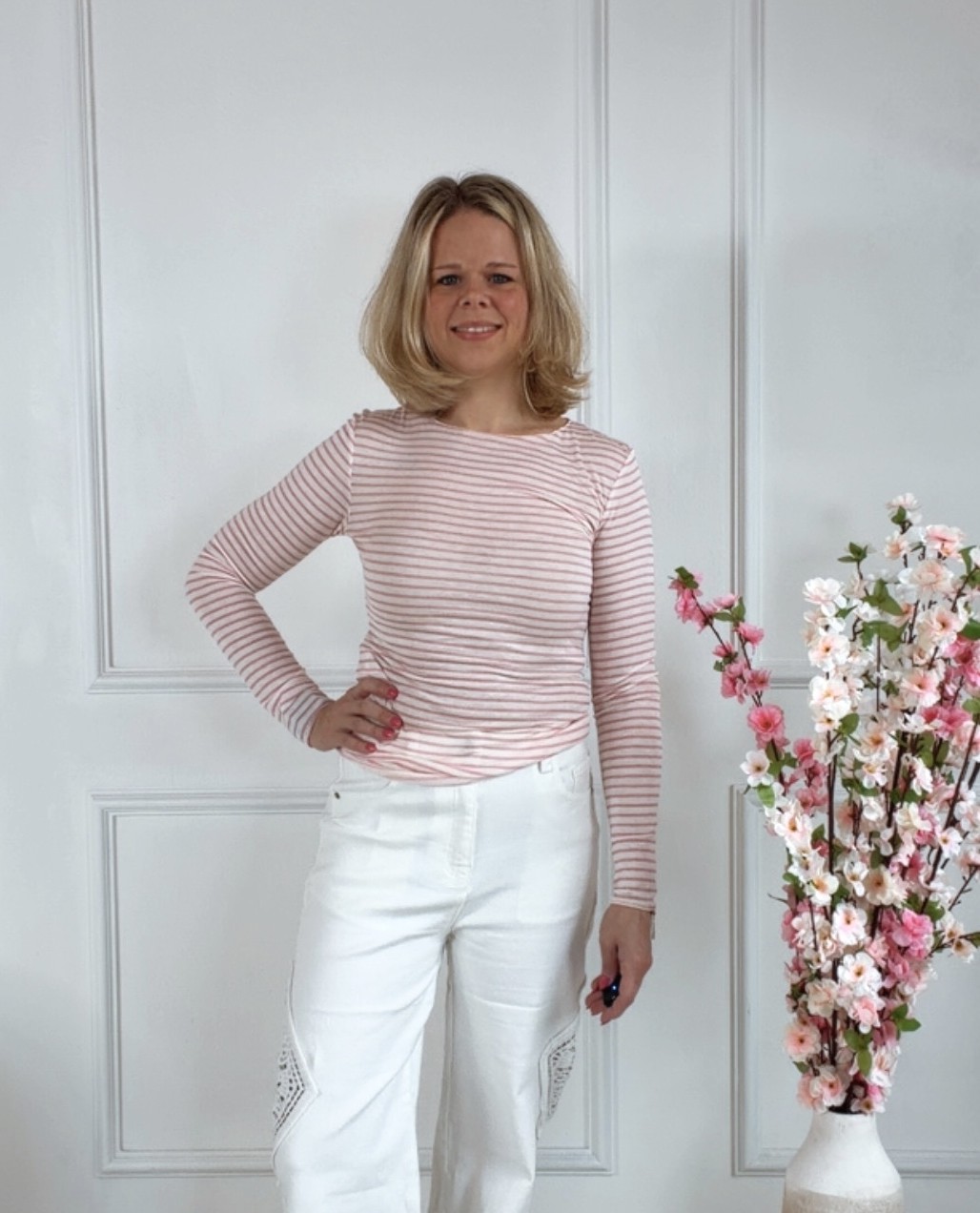 CASHMERE LONGSLEEVE MELLY STRIPES  34-40/42 Made in Italy