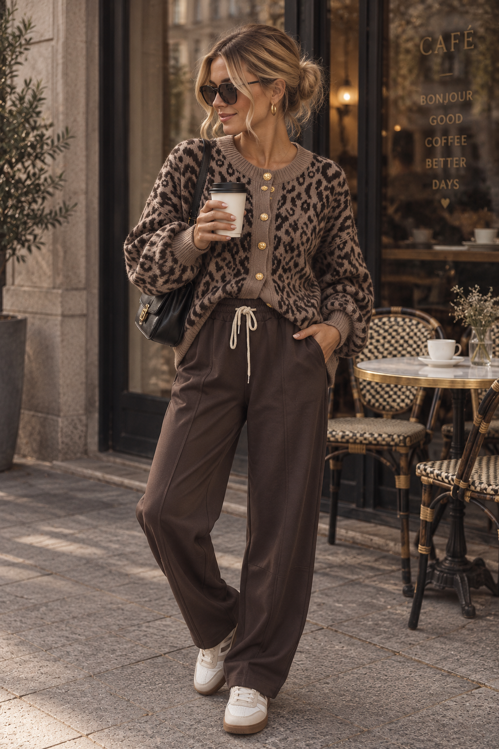 SJ0117 – Leo Strickjacke mit goldfarbenen Knöpfen I 36-46 I Made in Italy