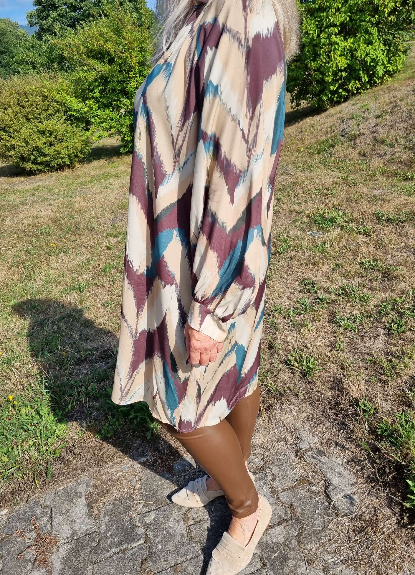 BLUSEN KLEID JUANA PETROL Dress Longbluse Made in Italy verschiedene Größen BLUSEN KLEID JUANA PETROL Dress Longbluse Made in Italy verschiedene Größen