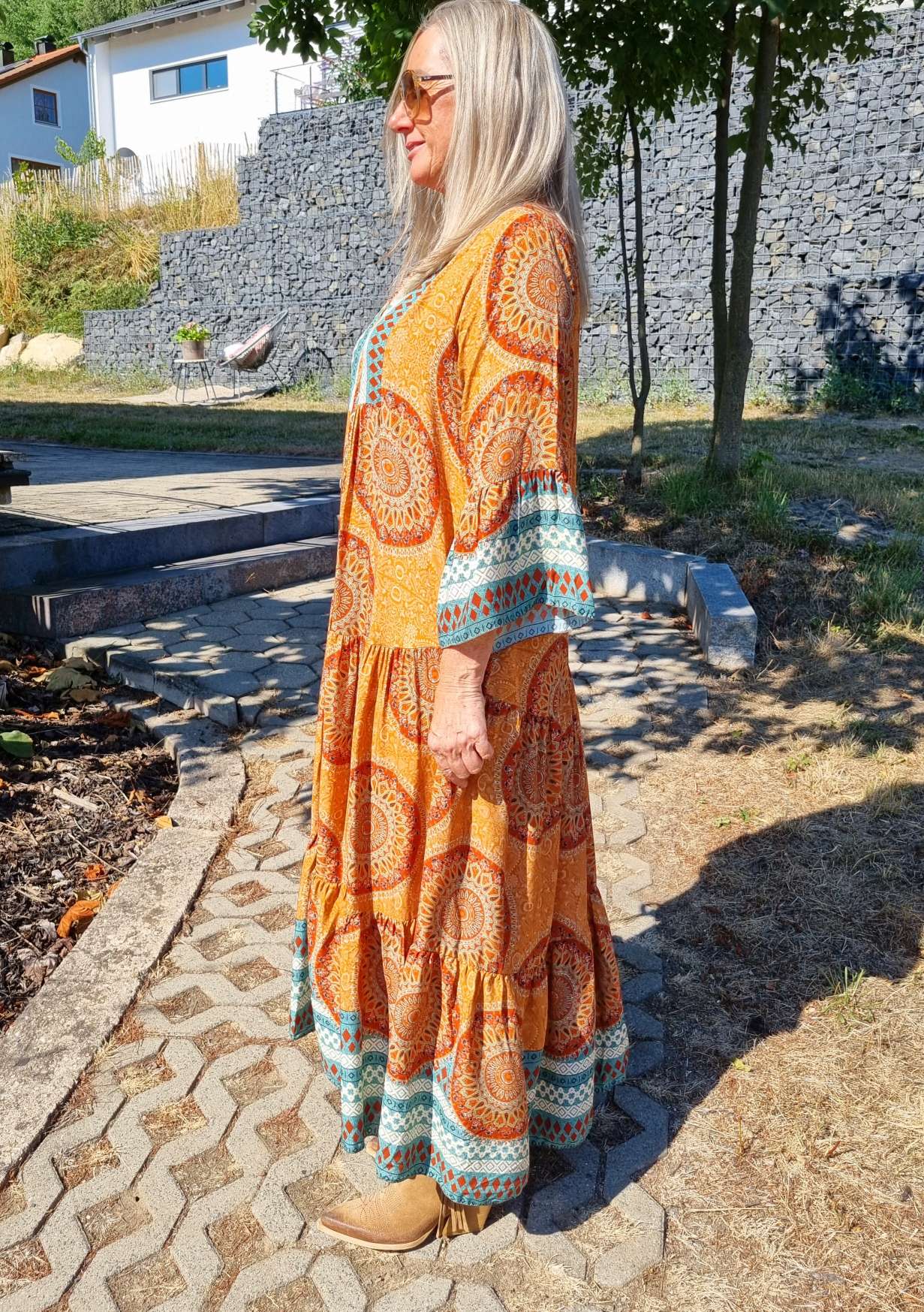 MAXI TUNIKA DRESS MICAELA ROST 34-42 Made in Italy langes Kleid Hängerchen Tunikakleid MAXI TUNIKA DRESS MICAELA ROST 34-42 Made in Italy langes Kleid Hängerchen Tunikakleid