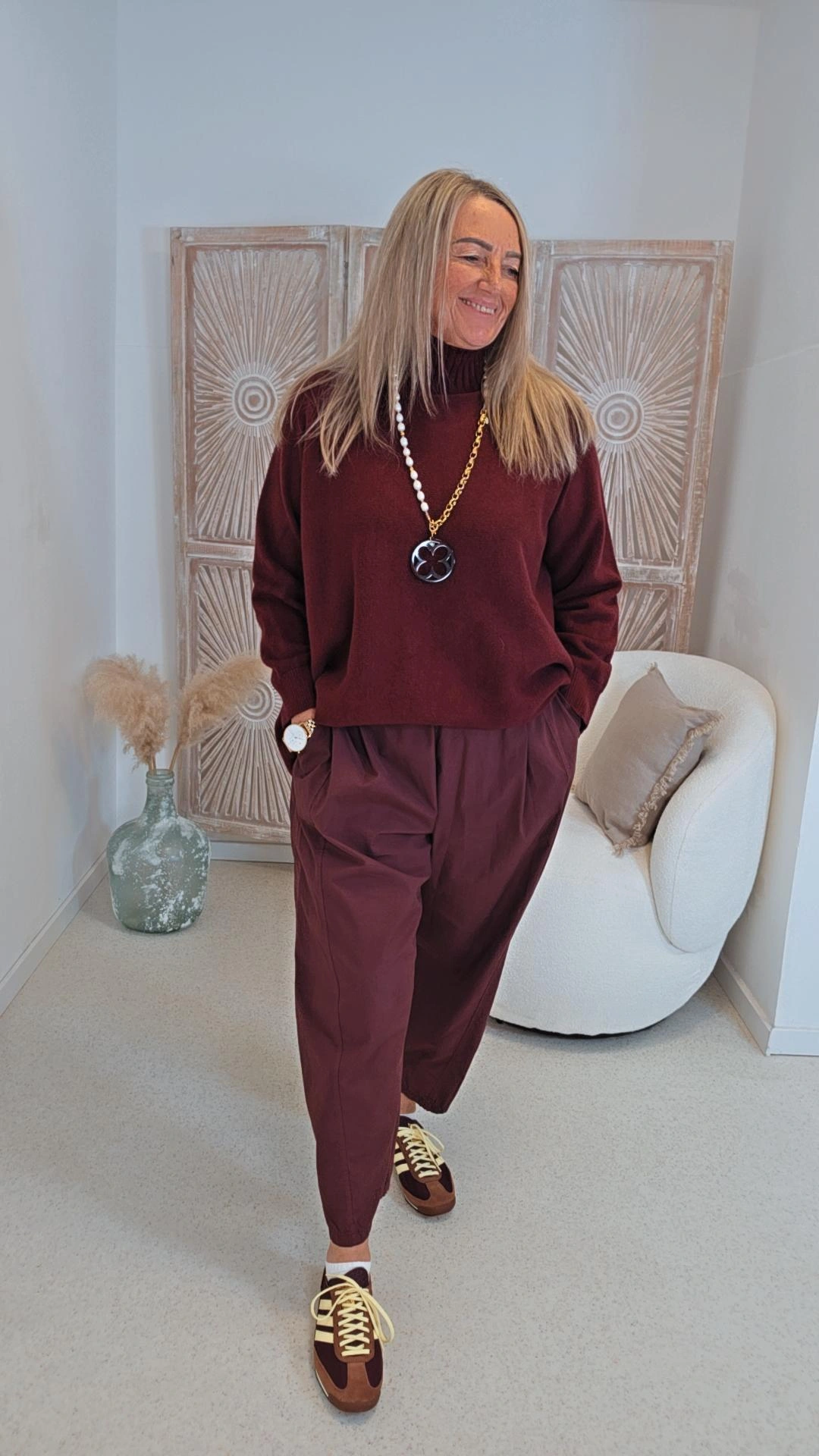 OVERSIZE KNIT SWEATER SAMANTHA Made in Italy 34-42/44 Strick Pullover