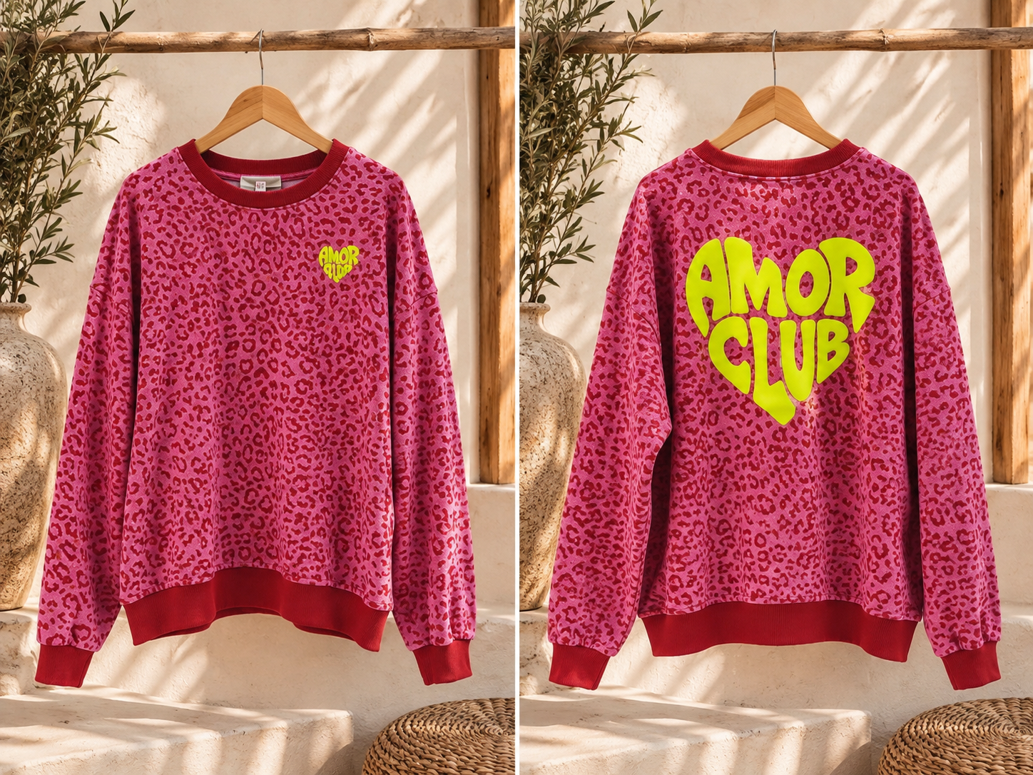 Sweatshirt Leo Amor I NO. SW0017 I lässiger Oversize-Look I Made in Italy 34-42/44