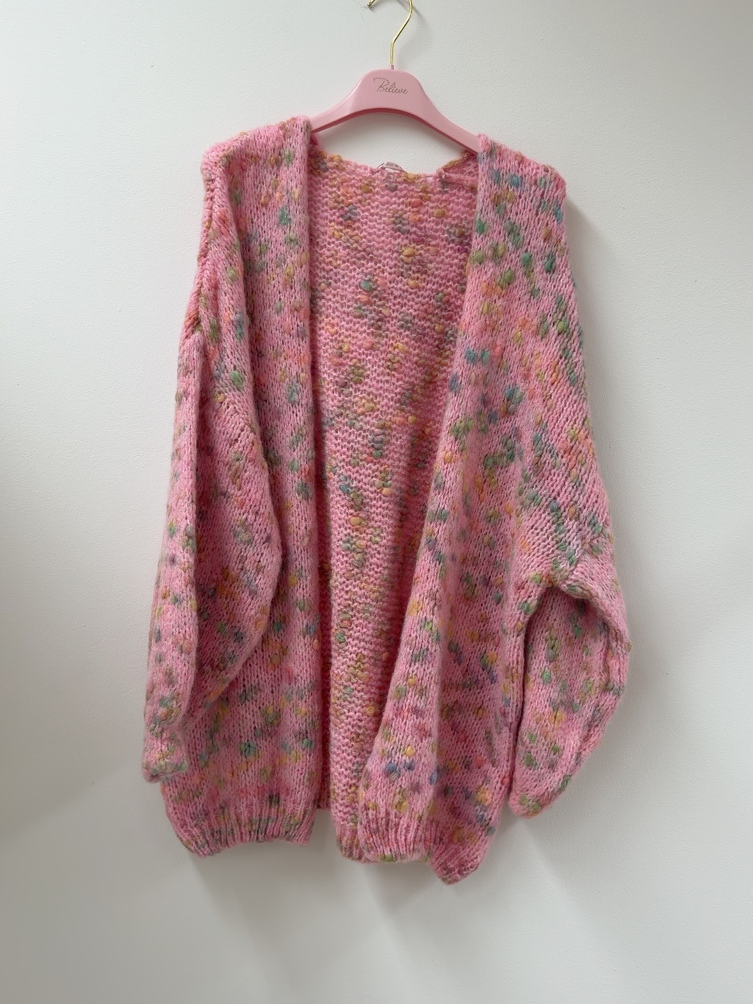 Cardigan mit Dots Kuschelig Strickjacke I NO.SJ0024 I Made in Italy 34-44/46