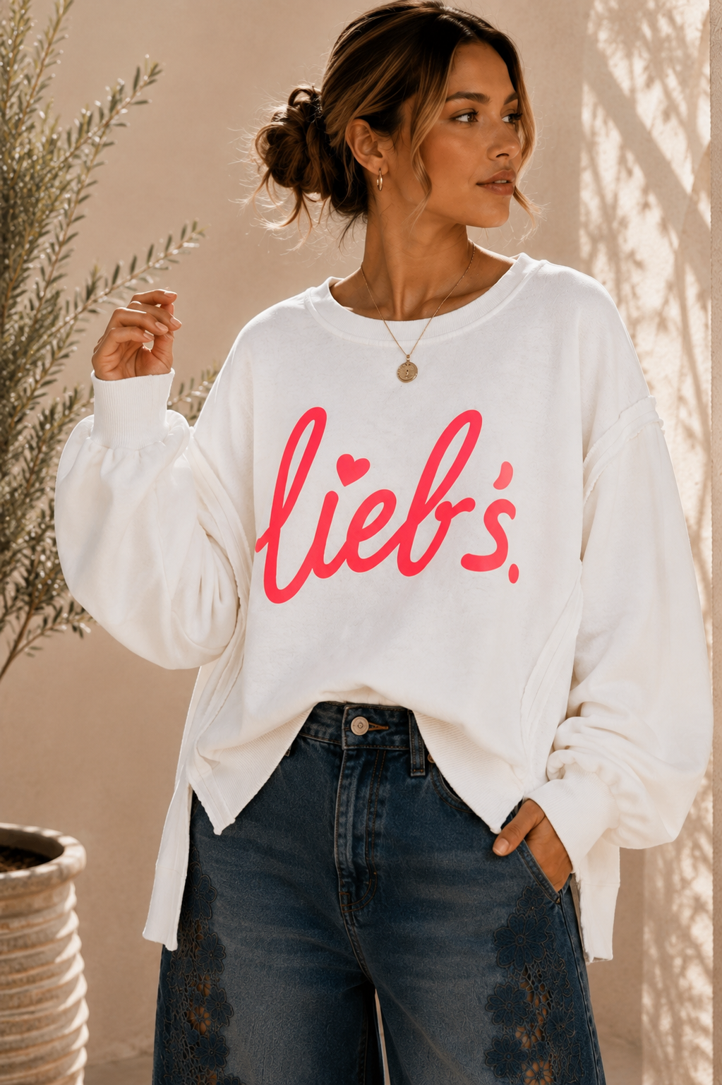 Sweatshirt Isotta – Lieb´s im lässigen Oversize-Look Made in Italy 34-48