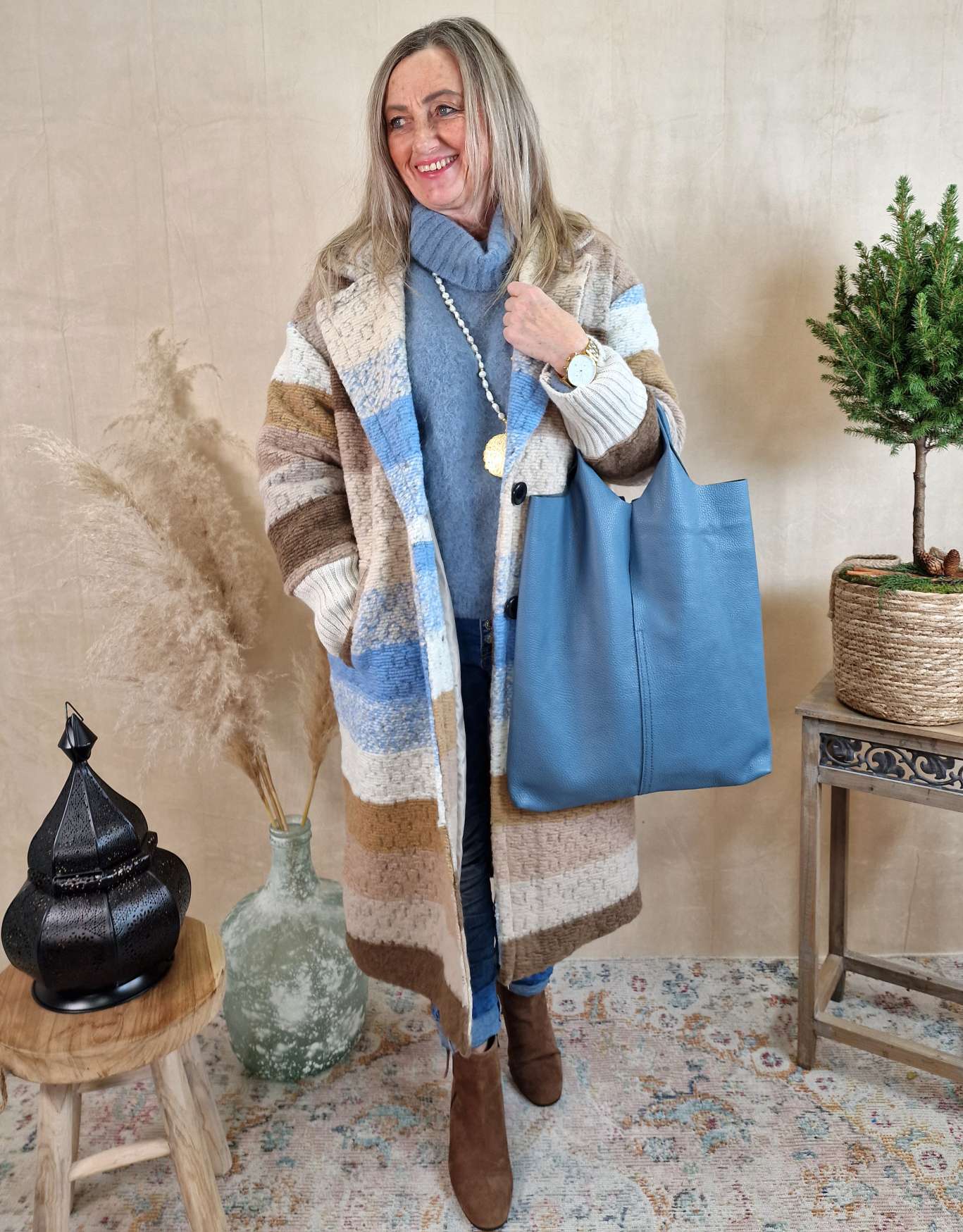 LEDER SHOPPER ADAM JEANSBLAU Made in Italy Echtleder Tasche Schultertasche versch. Farben LEDER SHOPPER ADAM JEANSBLAU Made in Italy Echtleder Tasche Schultertasche versch. Farben