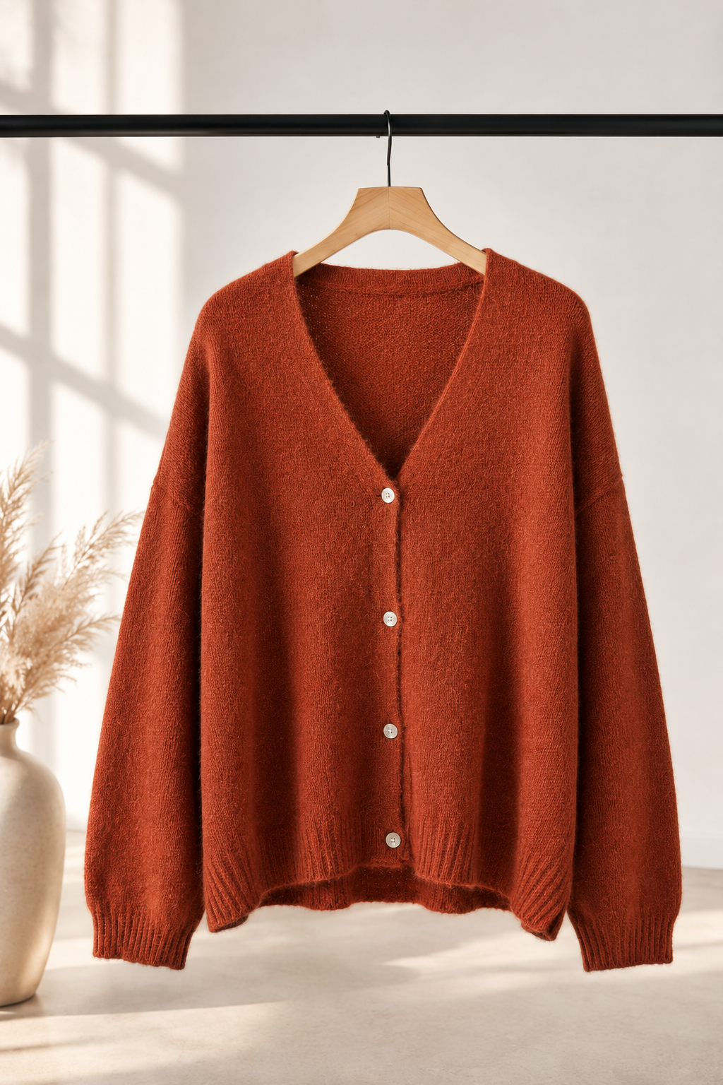 Agnetha – Oversize Alpaka Strickjacke | Made in Italya Cardigan  34-44