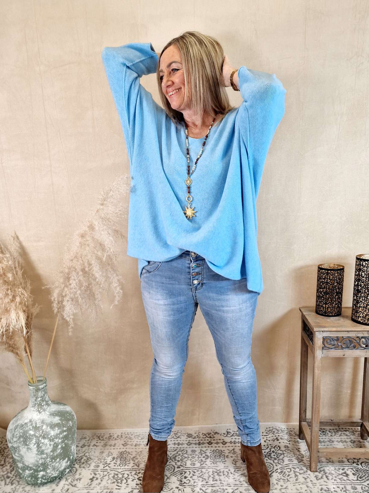 BASIC JEANS ILONA LIGTH BLUE - VARIANTENARTIKEL Denim Hose Skinny Dark Blue Washed out