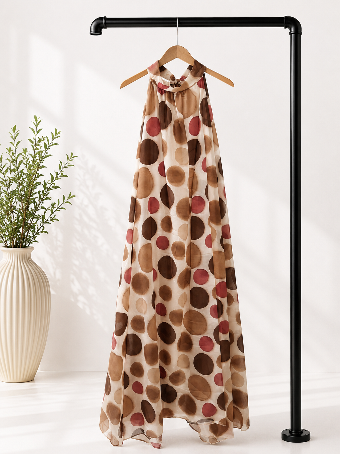 Polka Dots Kleid Zakynthos – Made in Italy | Passend bis zu einer guten Größe 42