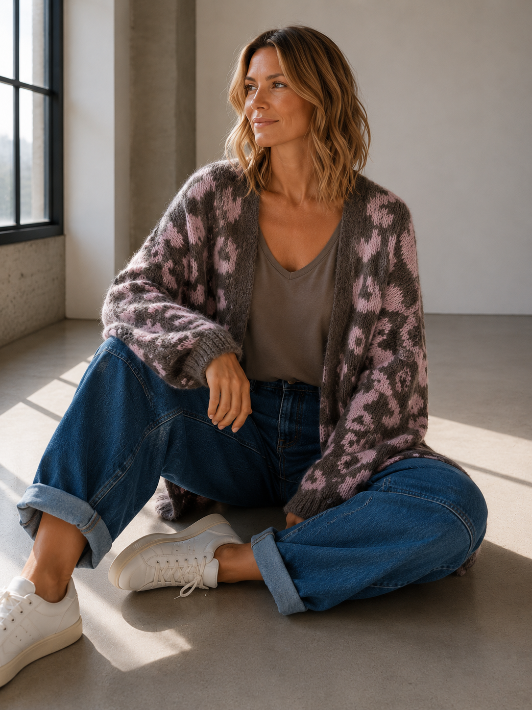 Cardigan Leo Kuschelig I Strickjacke I NO.SJ0023 I Made in Italy 34-44/46