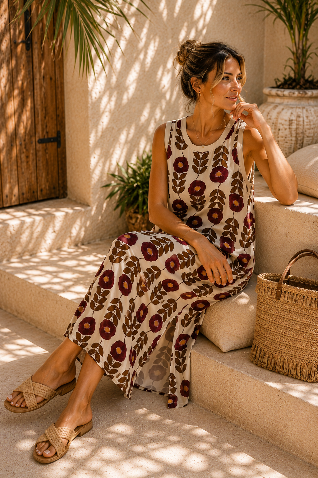 Satin-Kleid Anahita 🌴 Made in Italy Viskose Qualtiät Gr. 34-40/42