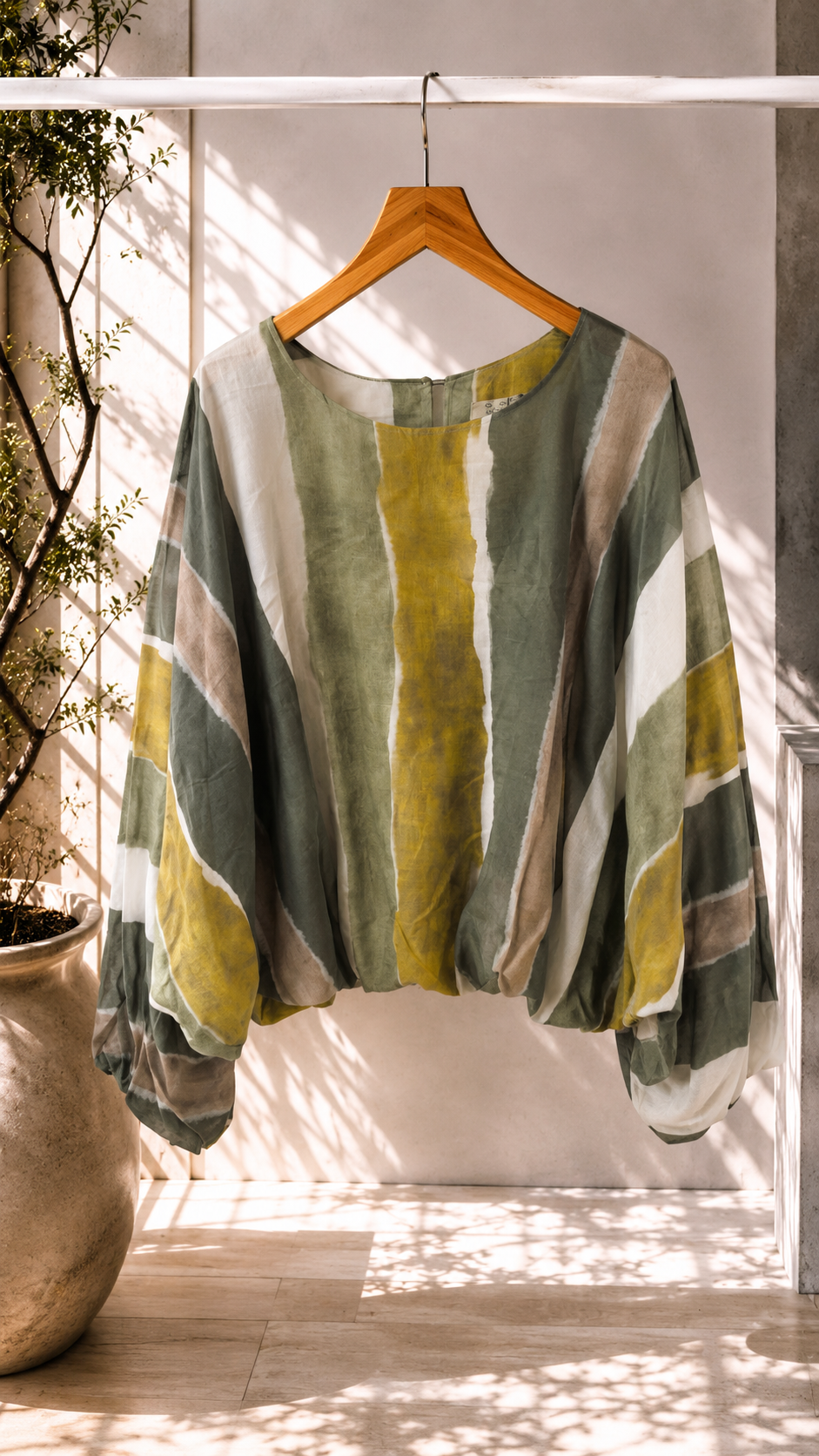 Fledermaus-Shirt „Sevilla“ – Herbstliebe in Tencel Bluse Made in Italy 34-44