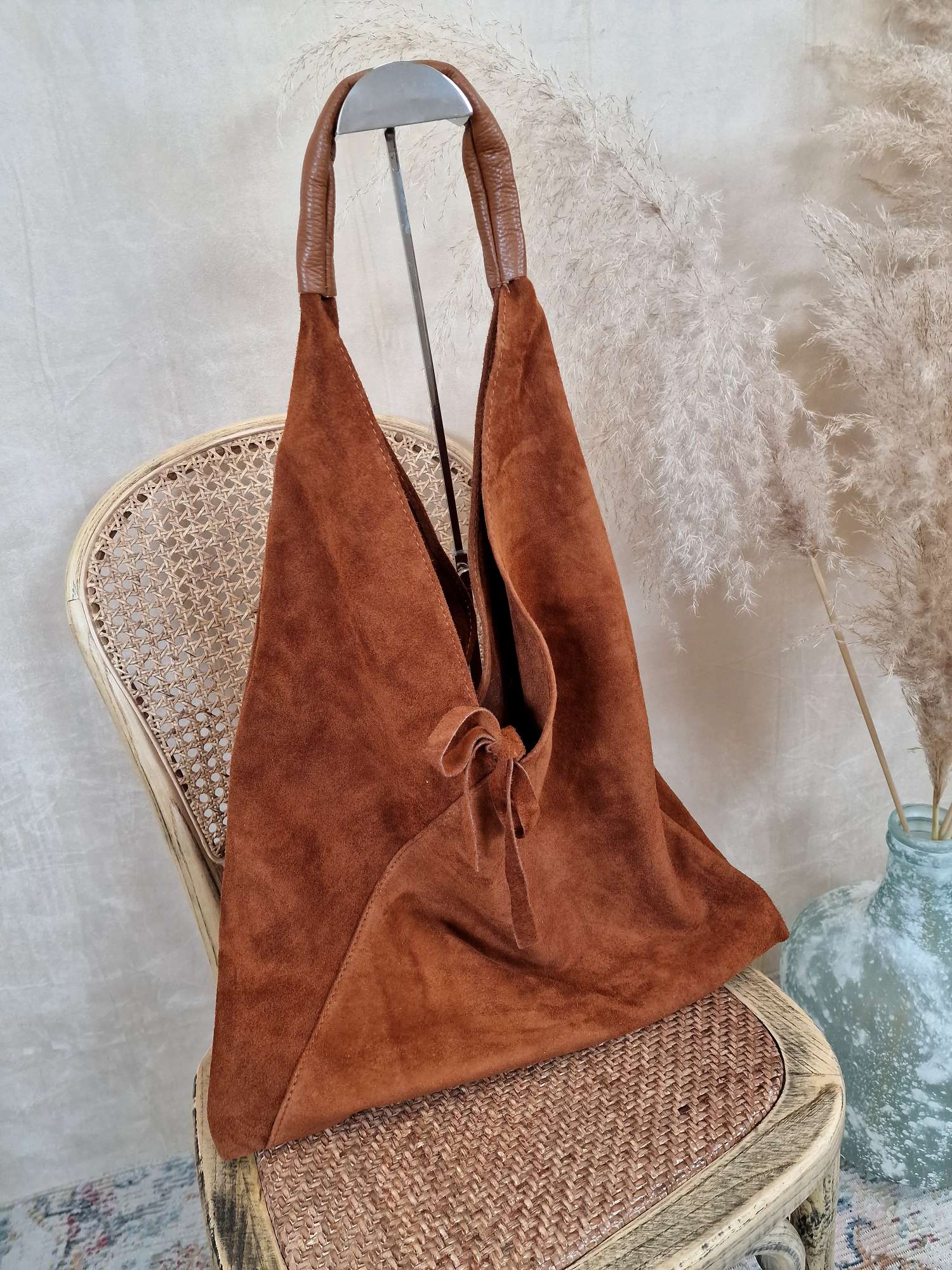 WILDLEDER SHOPPER RENATE COGNAC Made in Italy Leder Tasche Shopping Bag versch. Farben WILDLEDER SHOPPER RENATE COGNAC Made in Italy Leder Tasche Shopping Bag versch. Farben