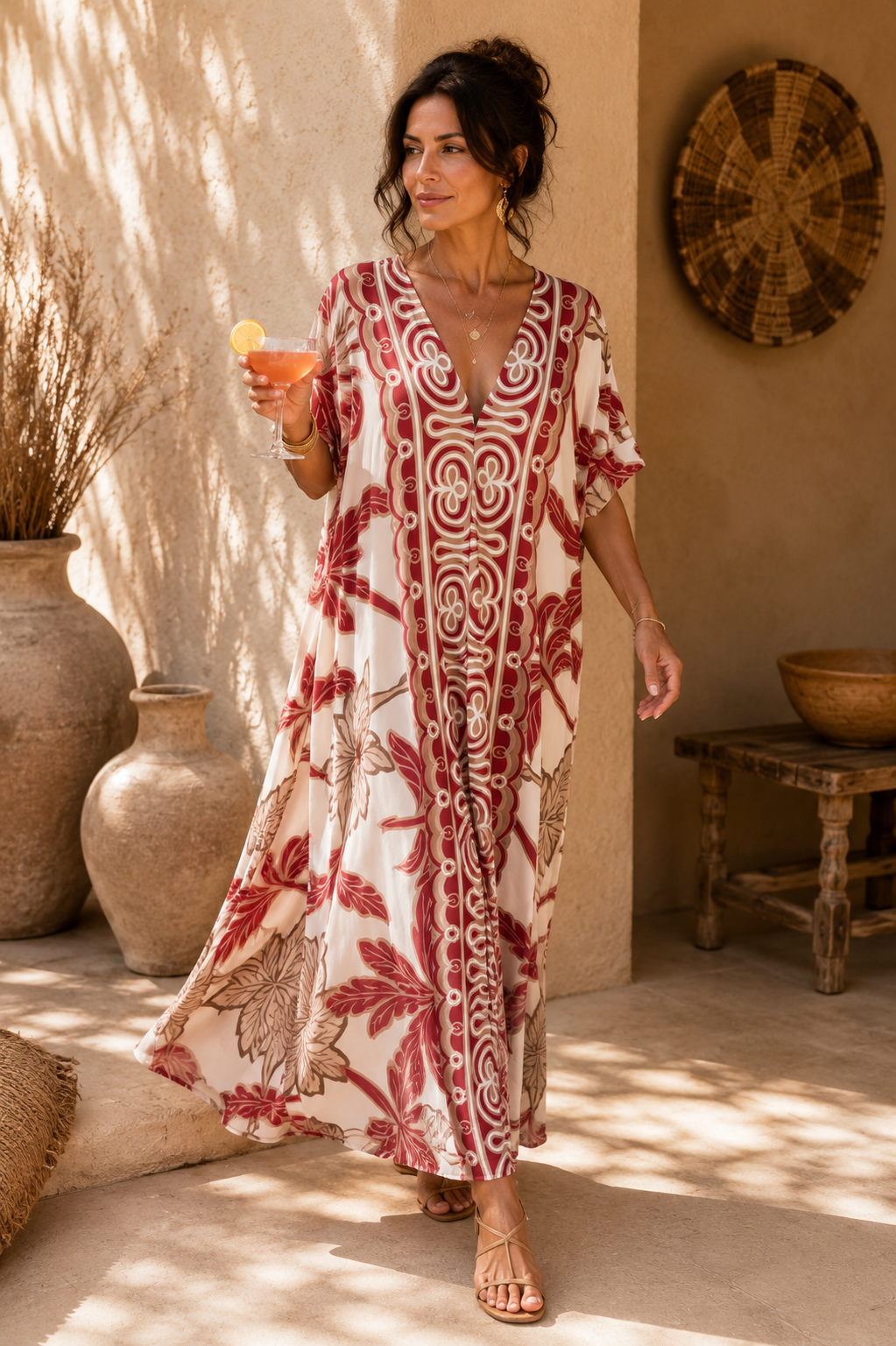 Kleid RED PALM  – Exklusiv Premium Collection Made in FRANCE  34-44 Sommerschnapper – vom Umtausch ausgeschlossen