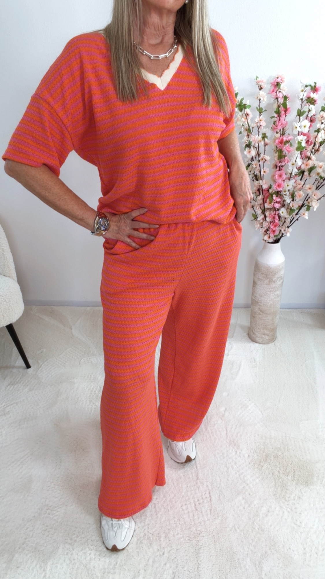 💙✨ Strickhose Zarelina Stripes Made in Italy