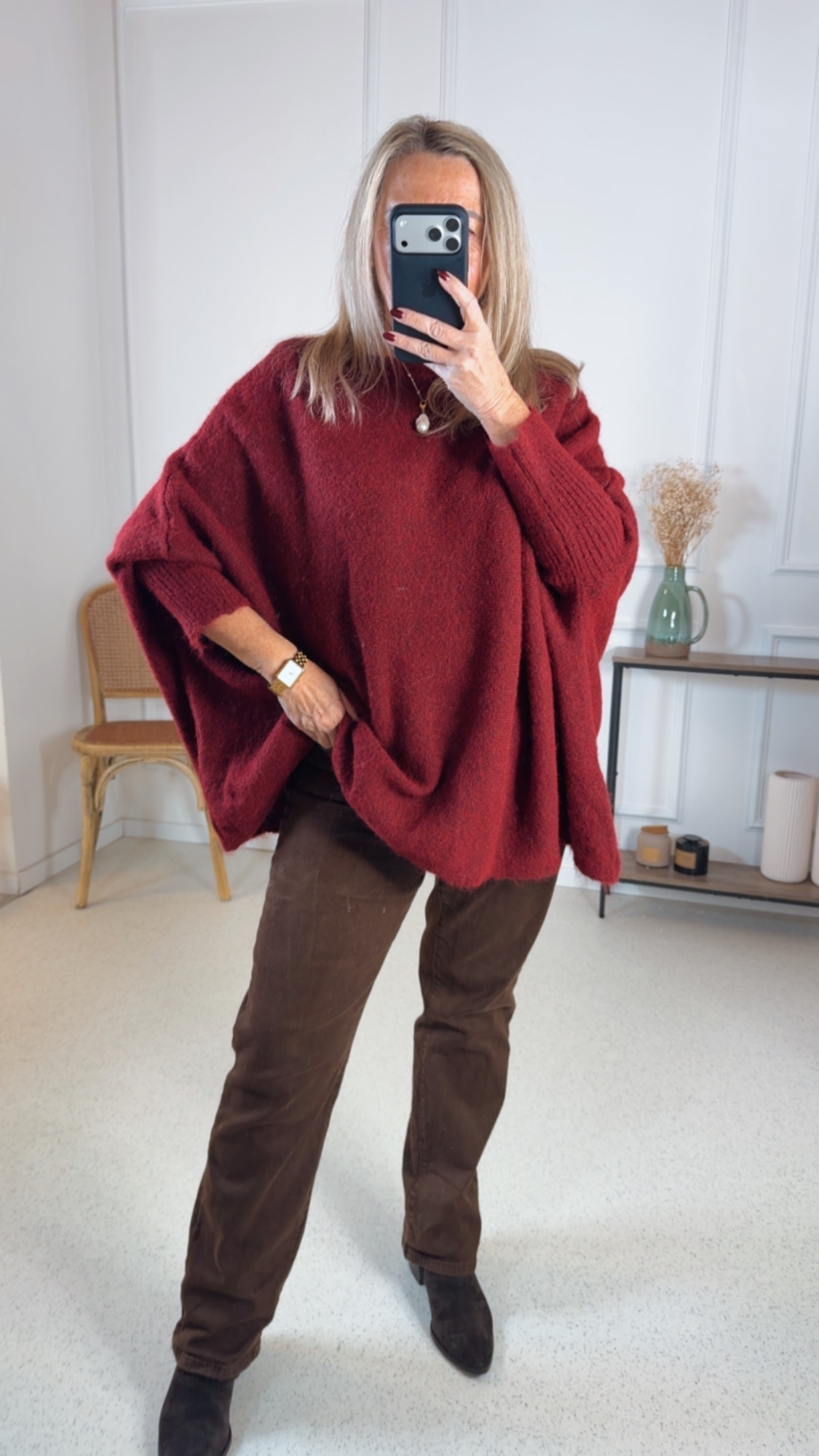 OVERSIZE ALPAKA PULLOVER MAREN 34-48/50 Made in Italy Strick / Knit Sweater