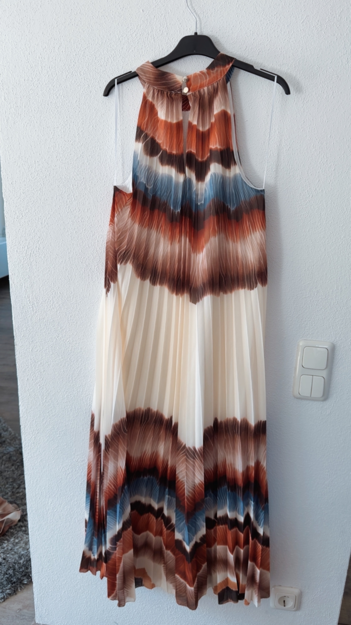 Maxi-Plissee-Kleid „Savina“ – Made in Italy  – ZickZack Muster Gr. 34-42