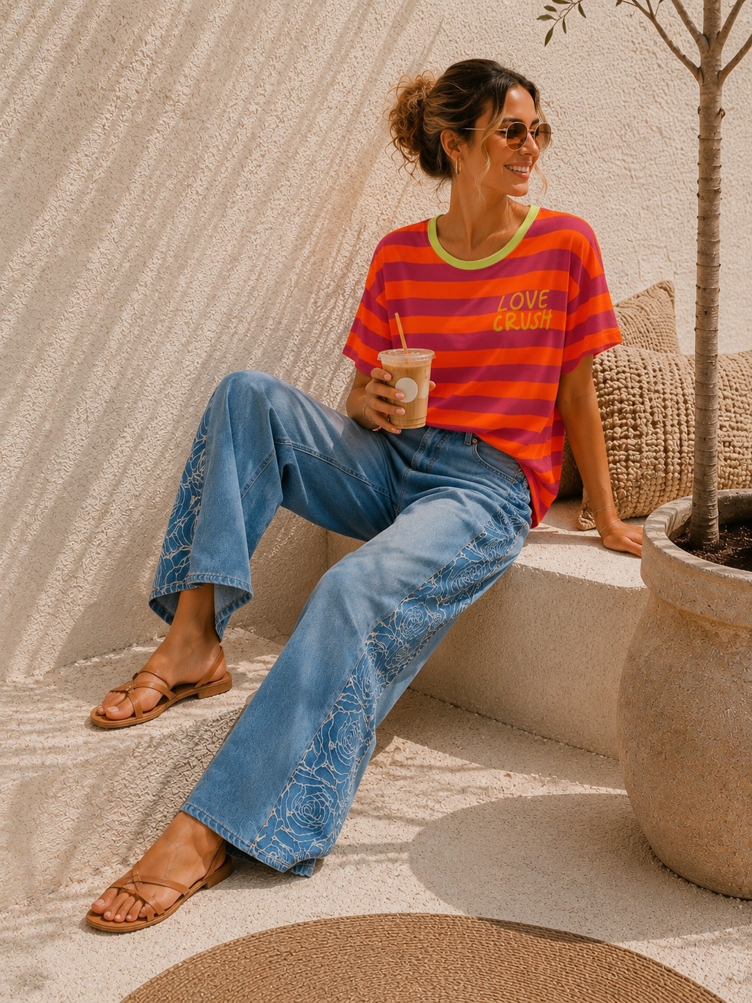 T-Shirt „Love Crush" – Valessia Stripes Made in Itlay 34-40/42