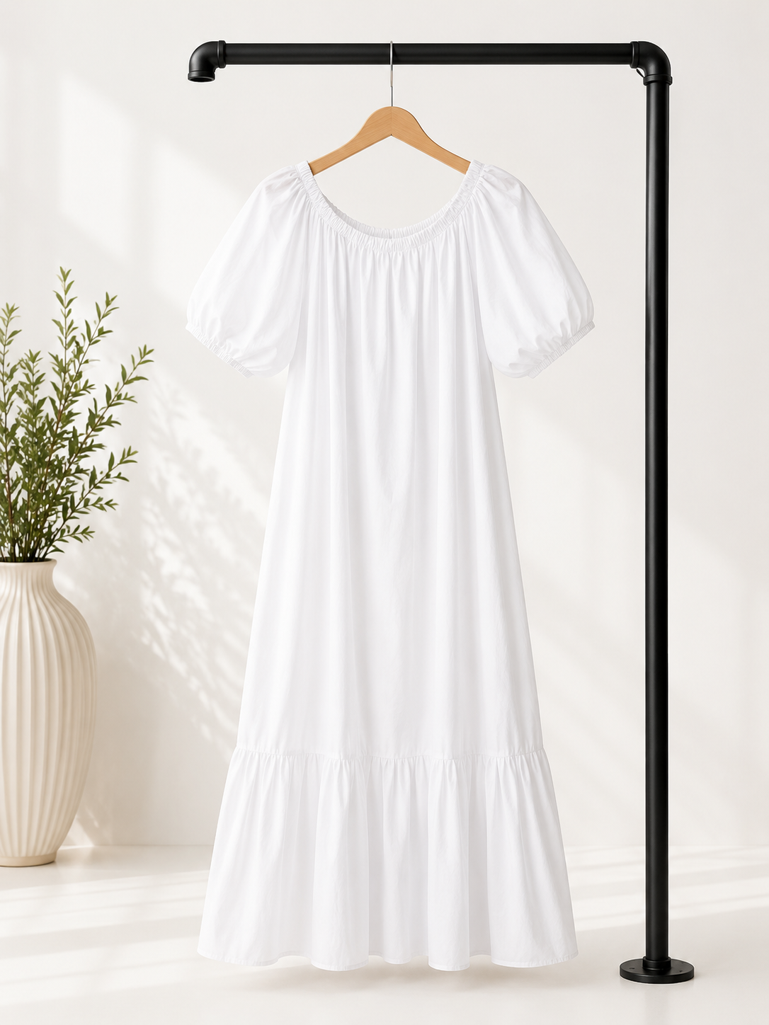 Baumwollkleid Santorini – Made in Italy | Off-Shoulder oder klassisch tragbar | bis Größe 42/44